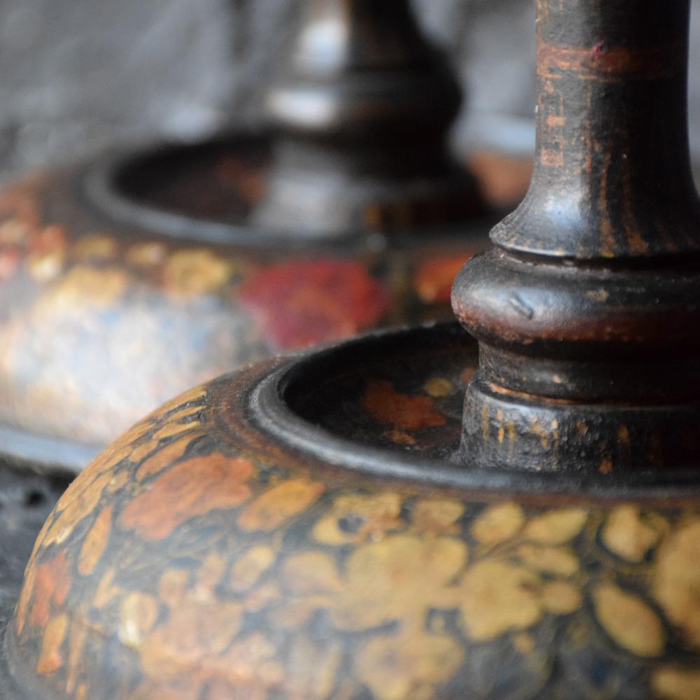 Pair of Kashmir Candlesticks, circa 1900 3