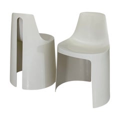 Pair of Kay Leroy Ruggles Plastic chairs Space Age, 1960s