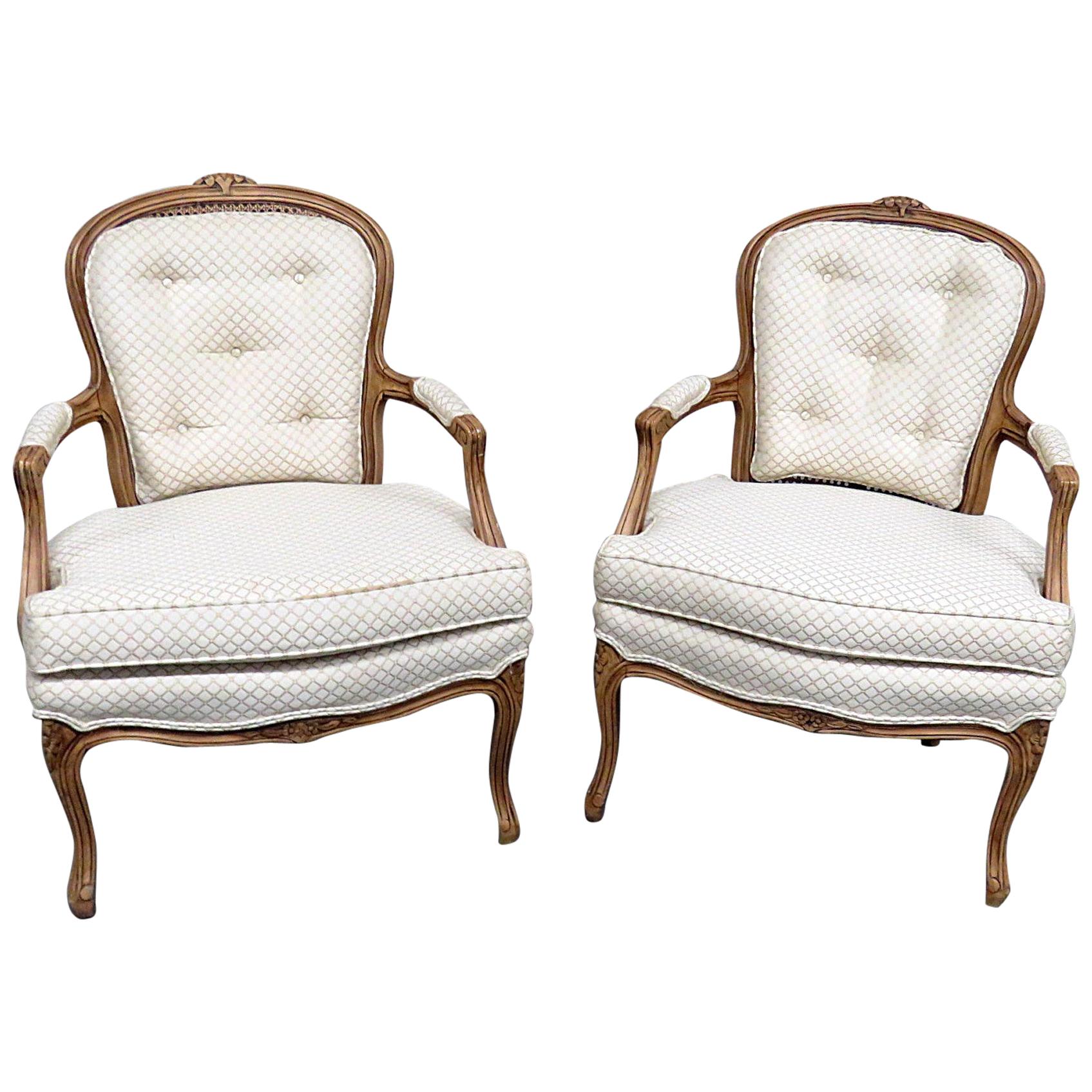 Pair of Kaylyn Louis XVI Style Armchairs
