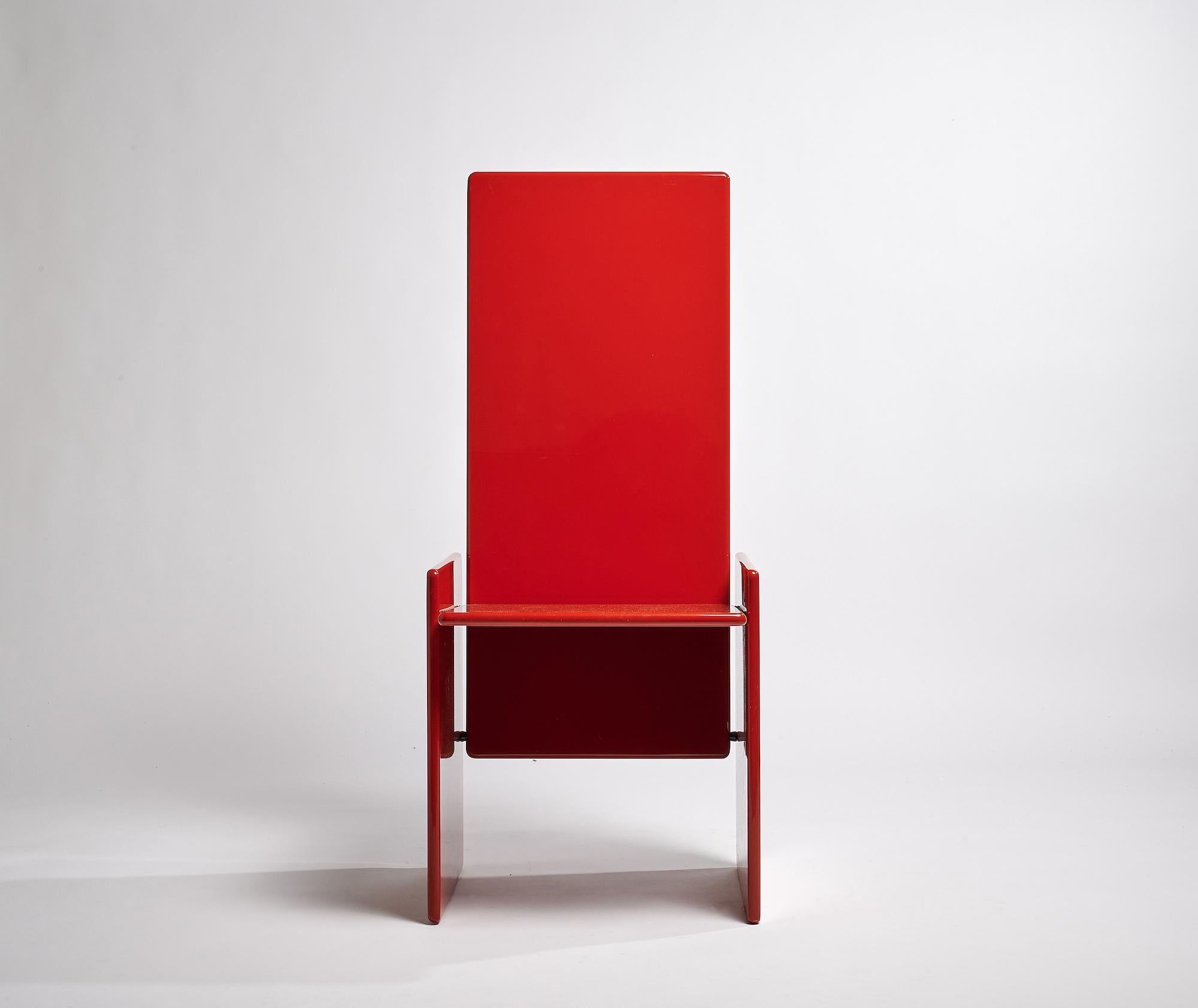 Kazuki red chair by Kazuhide Takahama for Simon Gavina, 1969

A pair available