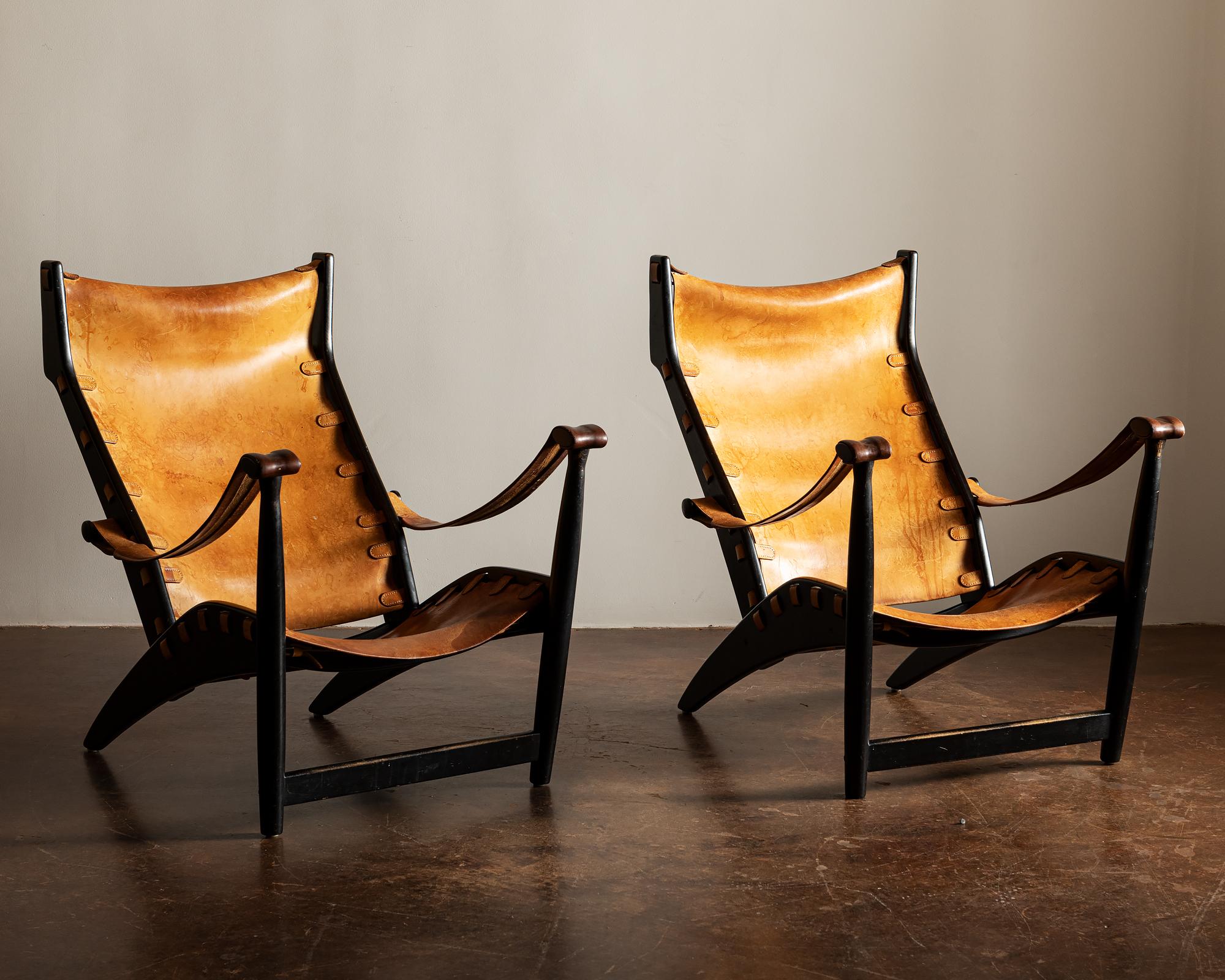 Scandinavian Modern Pair of Københavnerstolen II  Easy Chairs by Mogens Voltelen, Denmark, 1960s