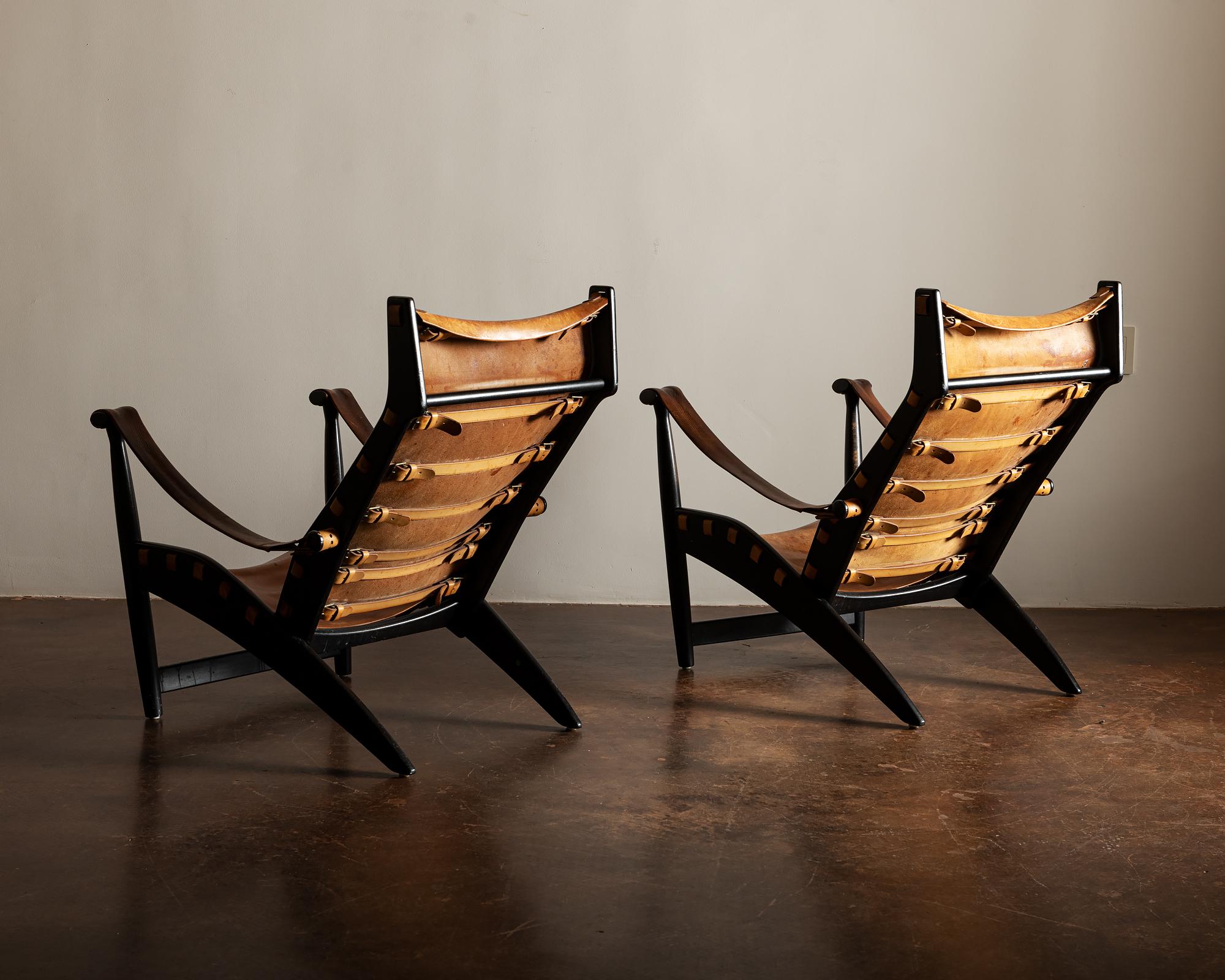 Danish Pair of Københavnerstolen II  Easy Chairs by Mogens Voltelen, Denmark, 1960s