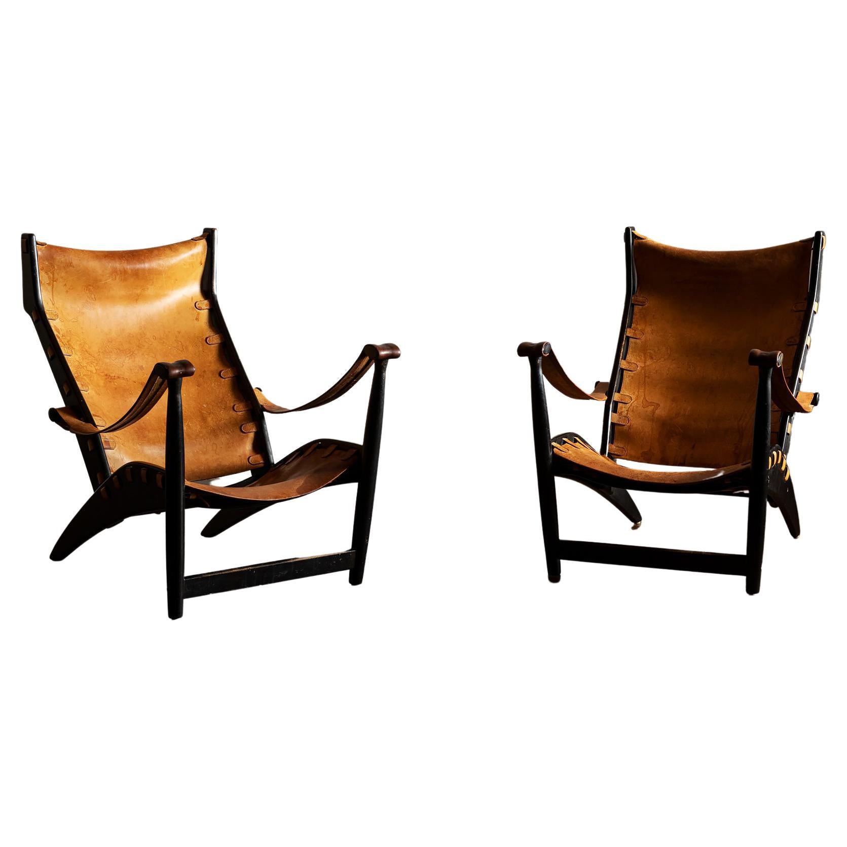 Pair of Københavnerstolen II  Easy Chairs by Mogens Voltelen, Denmark, 1960s