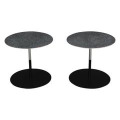 Paire de tables d'appoint Keilhauer « Boxcar » en acier et chrome Modèle 4382
