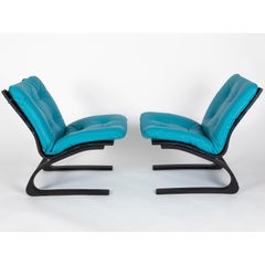 Pair of Kengu Siesta Chairs, Elsa and Nordahl Solheim for Rybo Rykken, Norway