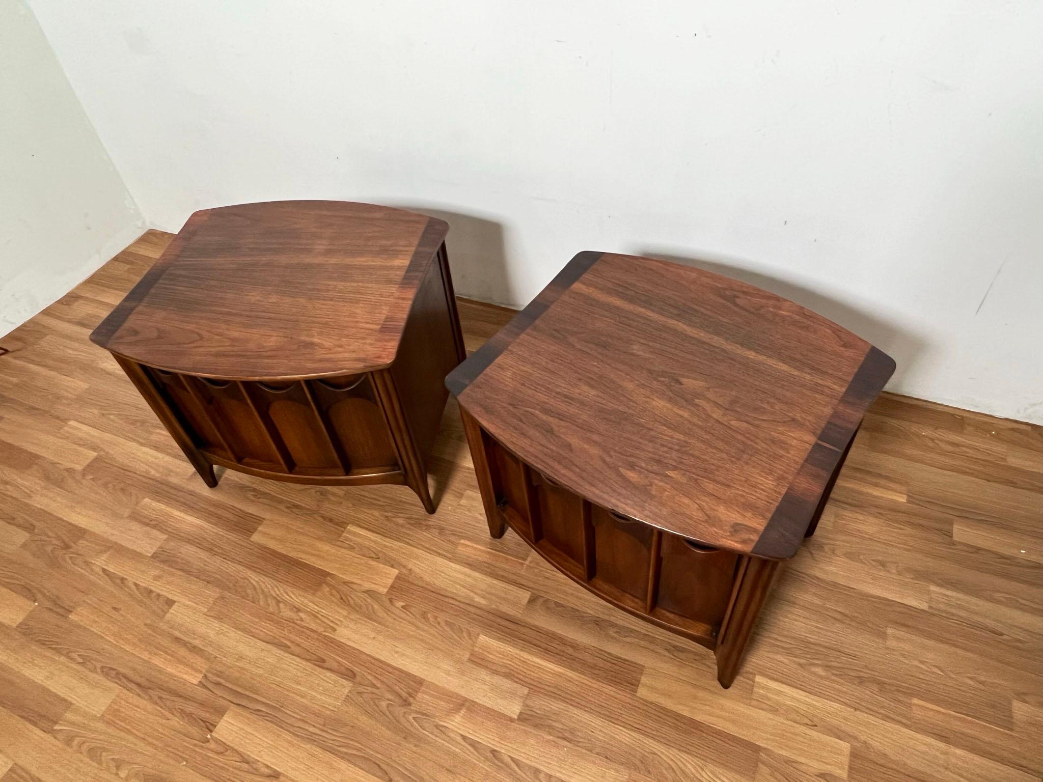 American Pair of Kent Coffey Perspecta End Tables, circa 1960s