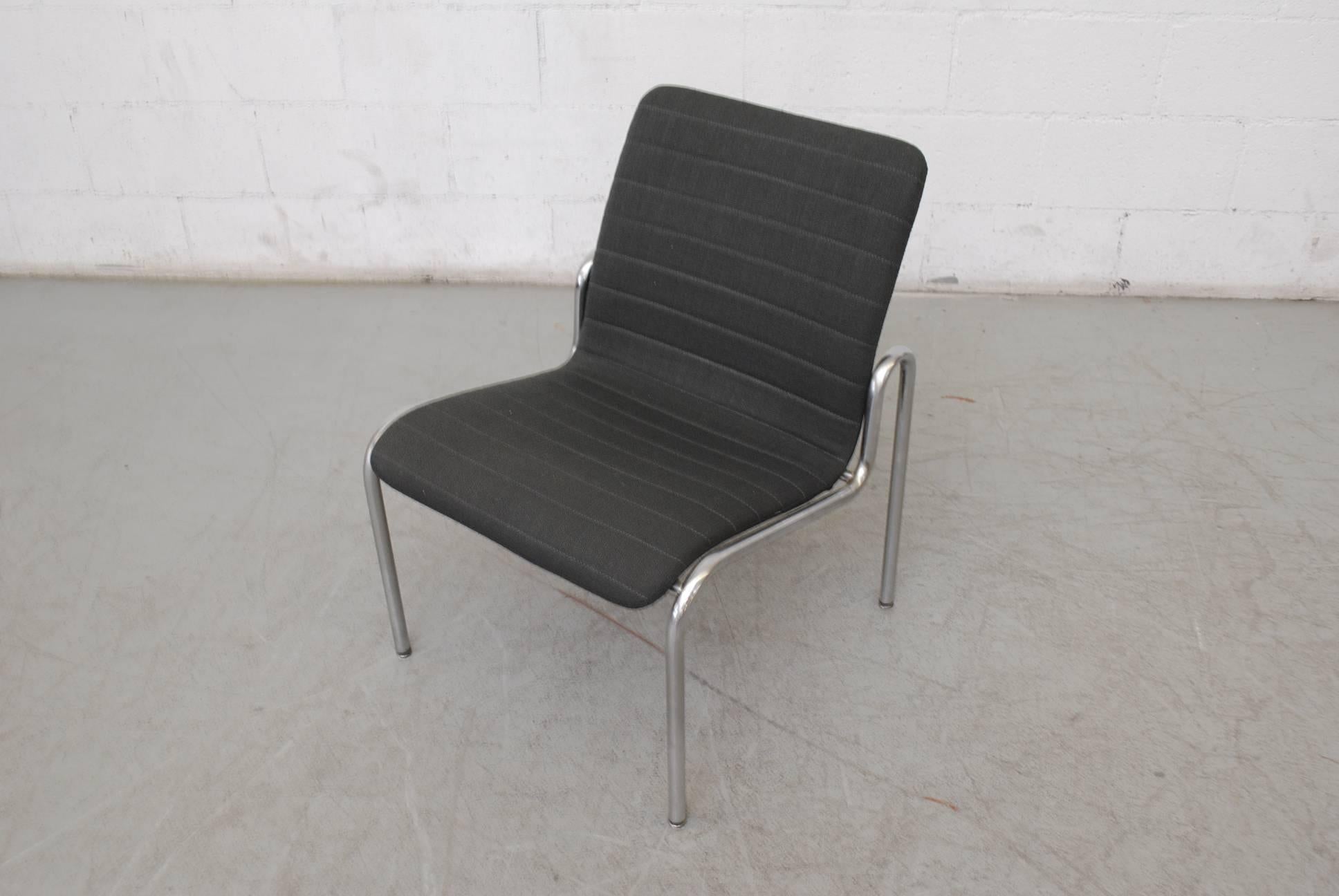 Upholstery Pair of Kho Liang Ie 703 Lounge Chairs