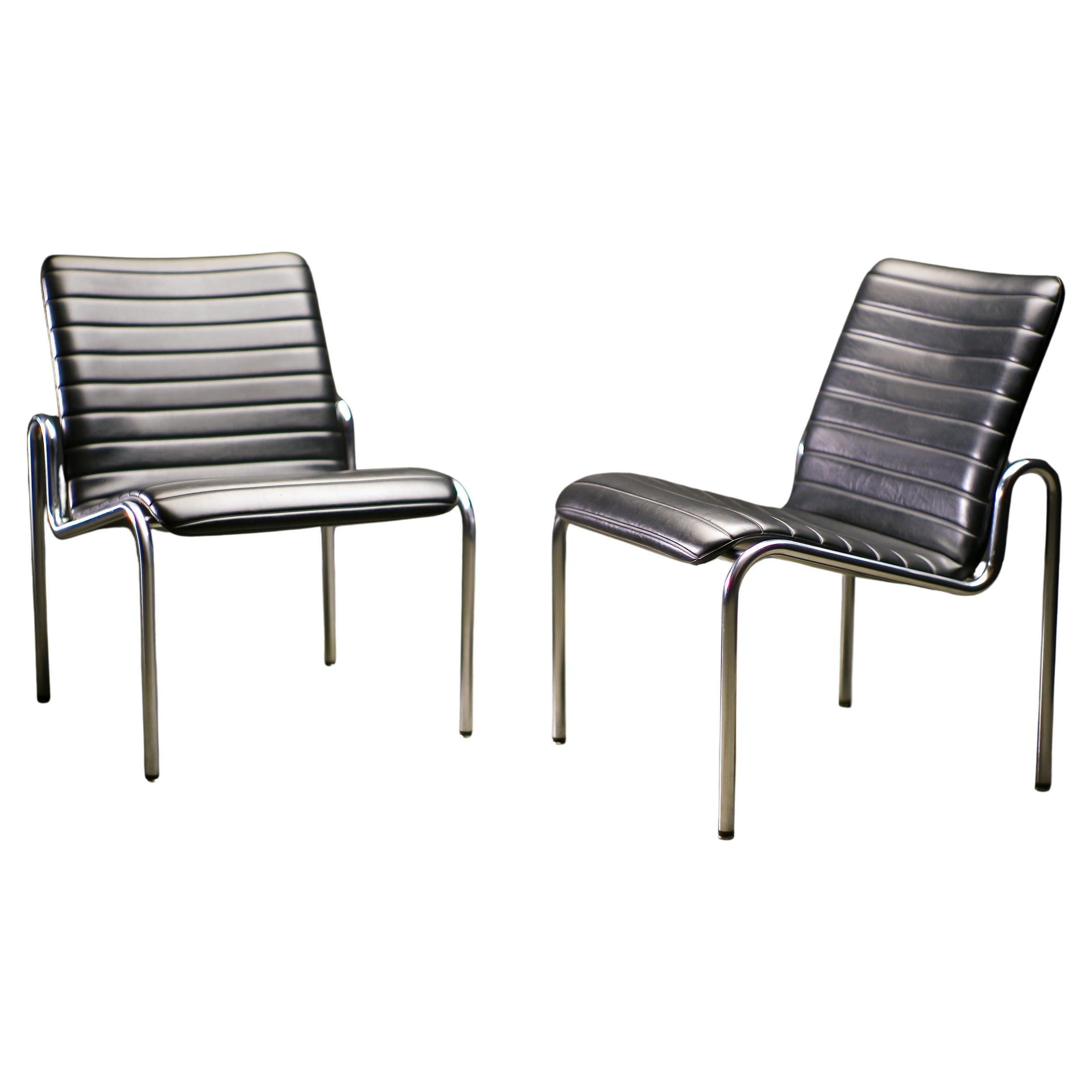 Paar Kho Liang Ie Modell 703 Lounge Stühle 