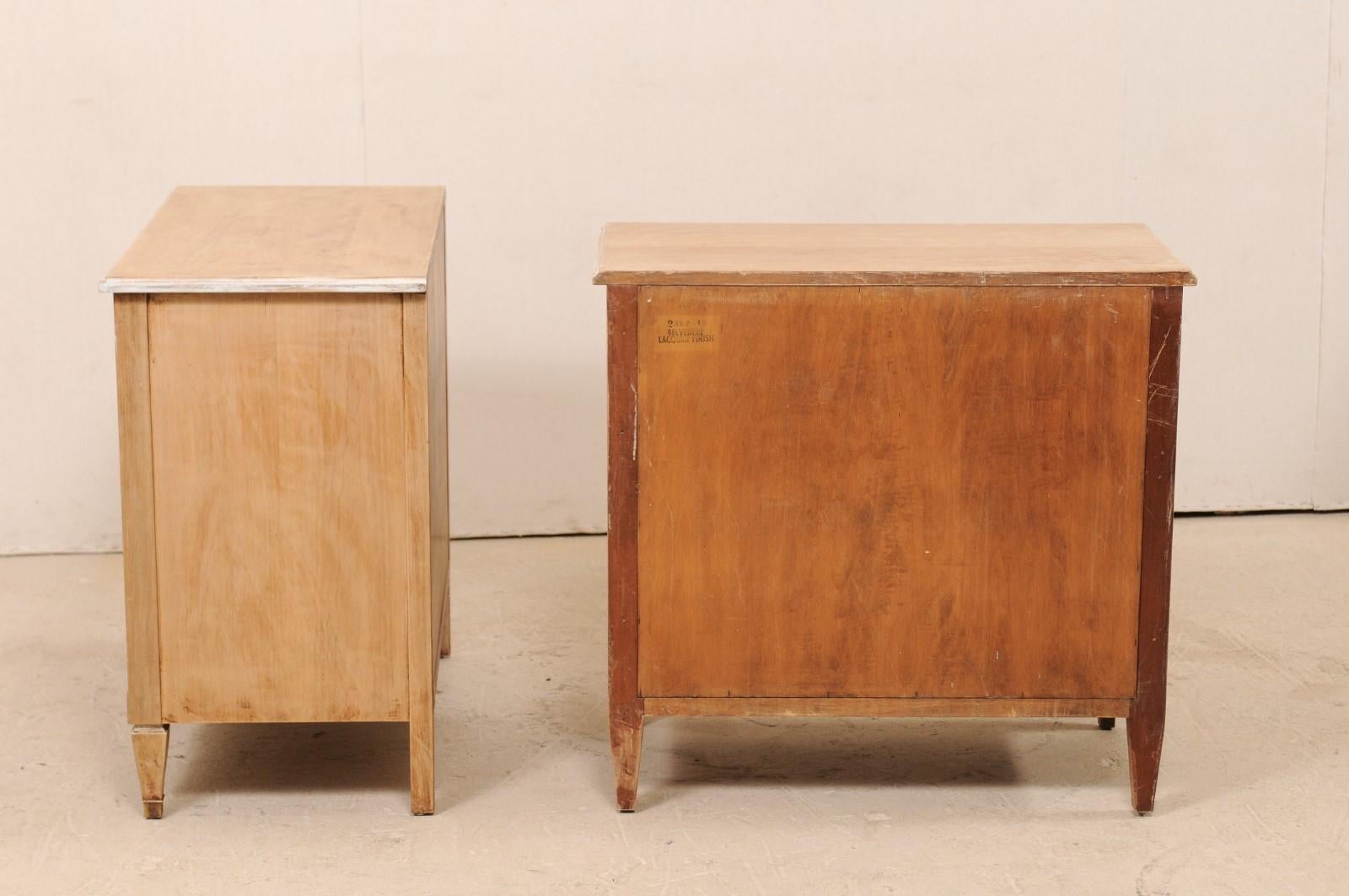 Pair of Kindel Bleached Wood Chests with Fluted Details 1