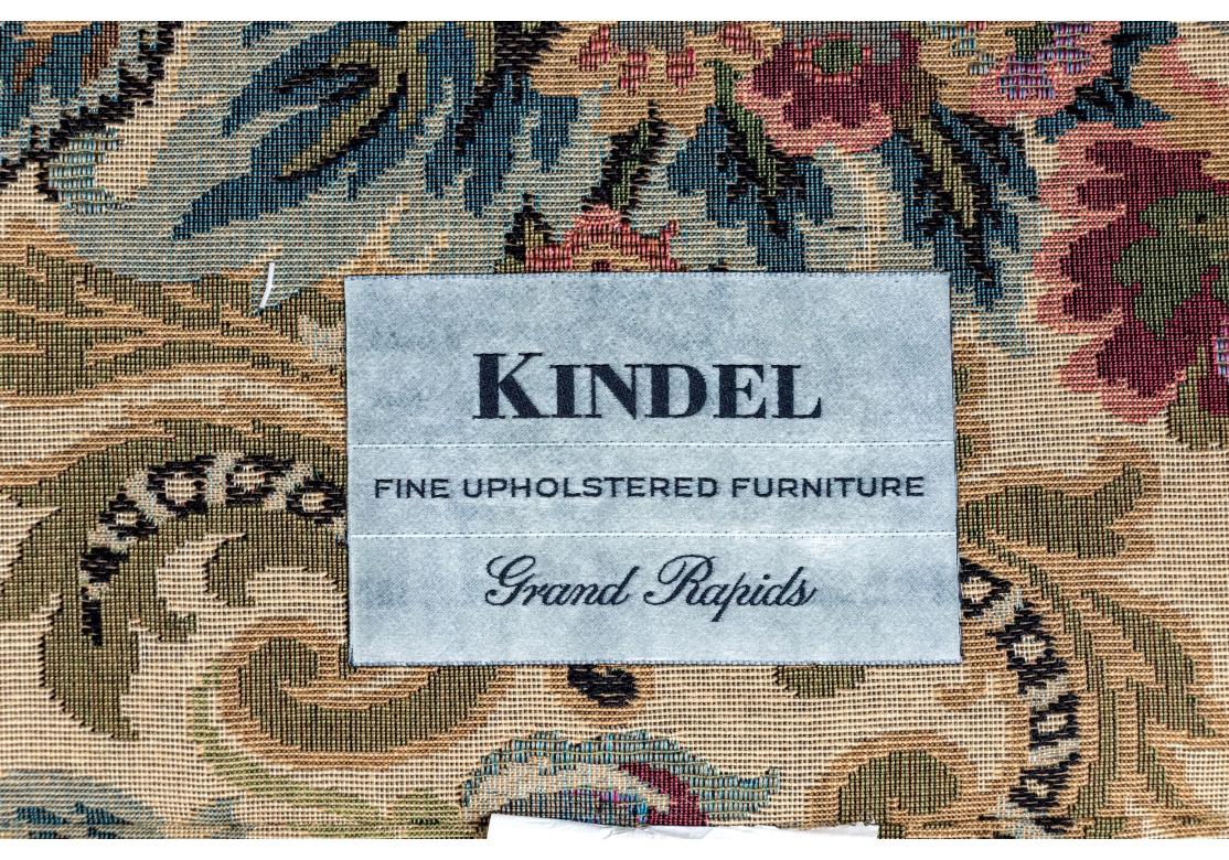 Pair Of Kindel Chippendale Style Upholstered Wing Chairs For Sale 4