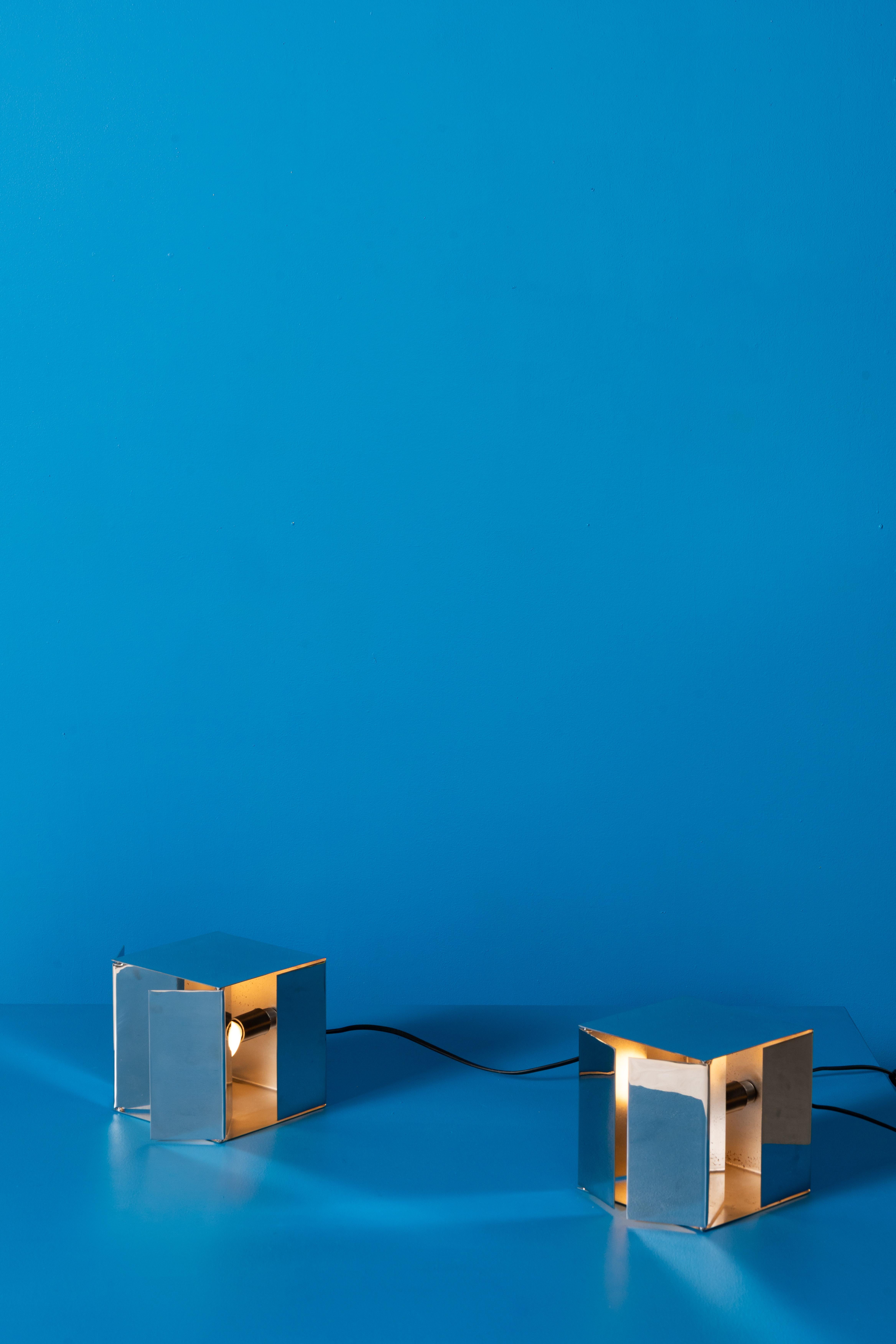 Acciaio Pair of Kinetic Table Lamps - Paolo Tilche in vendita