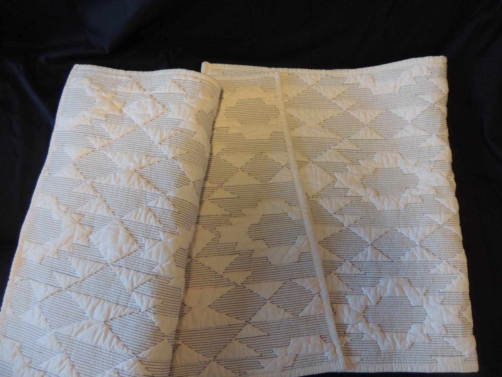 Pair of King Size Pendleton Quilted Pillow Cases In Good Condition In Oakland Park, FL