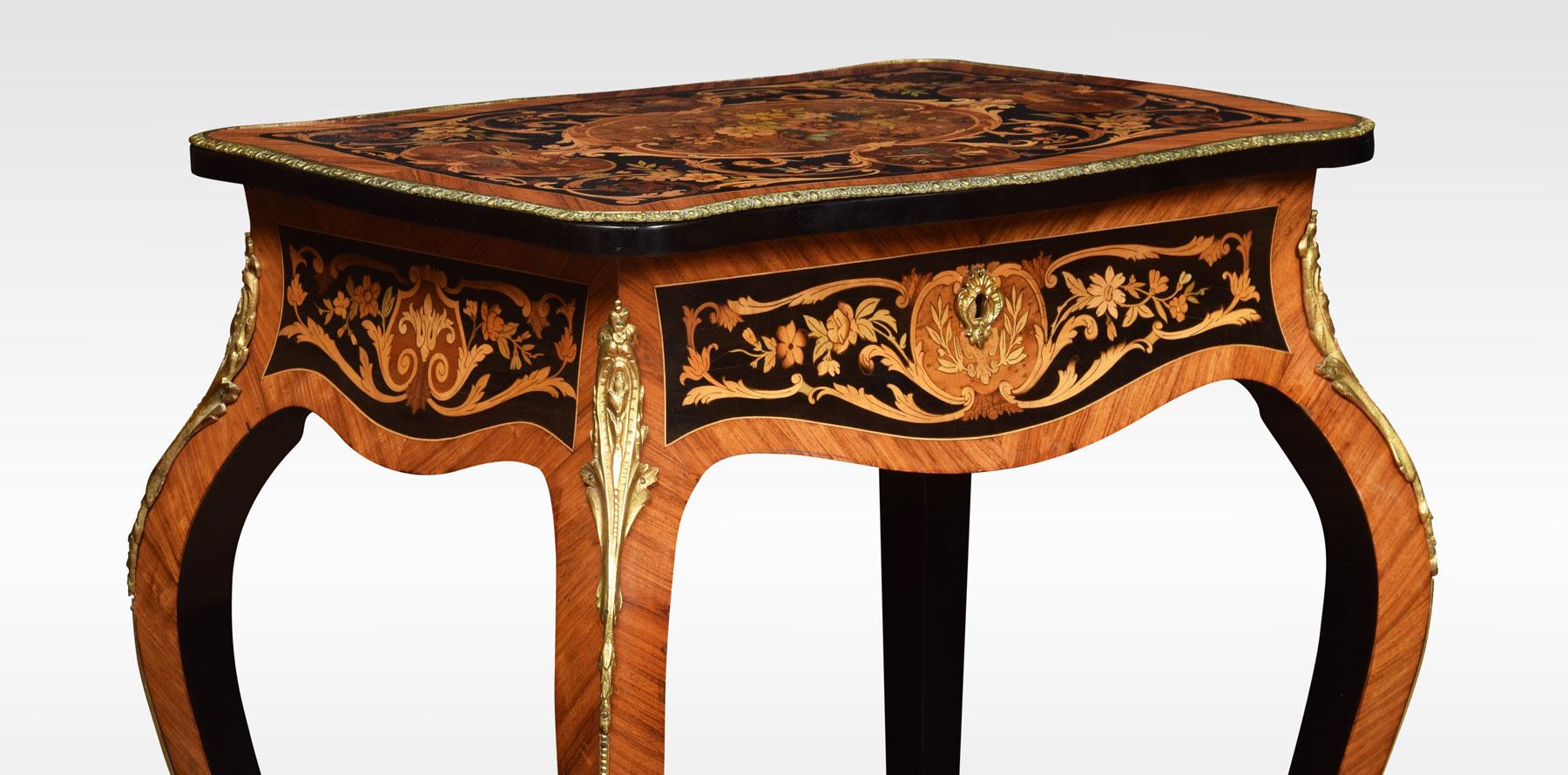 Pair of Kingwood and Marquetry Inlaid Side Tables 6