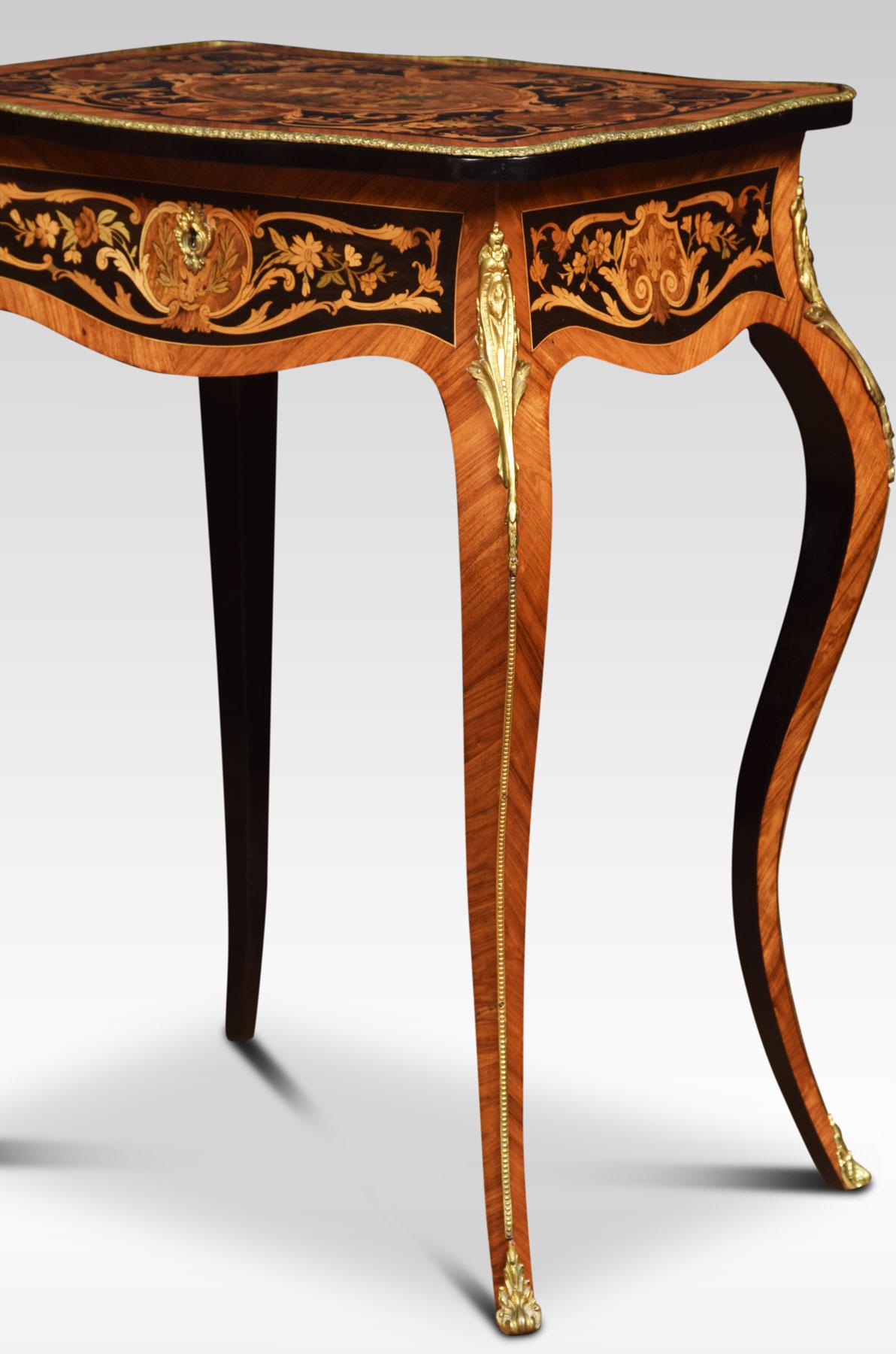 Pair of Kingwood and Marquetry Inlaid Side Tables 7