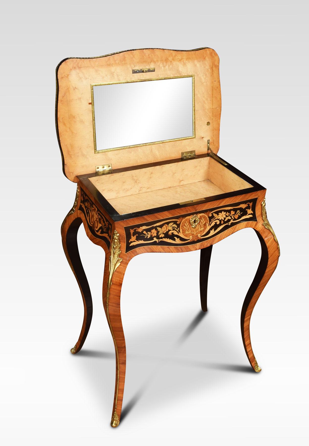 British Pair of Kingwood and Marquetry Inlaid Side Tables