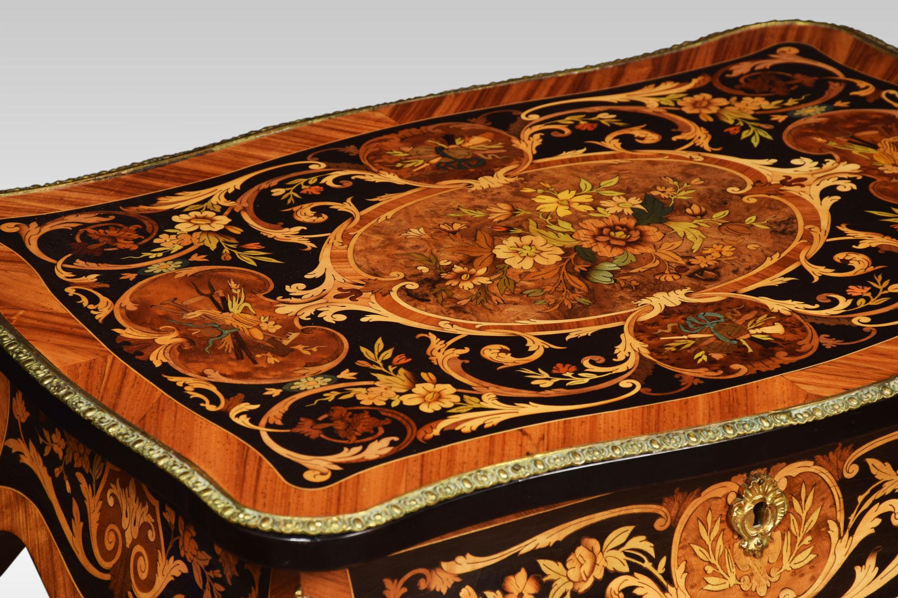 Pair of Kingwood and Marquetry Inlaid Side Tables 1