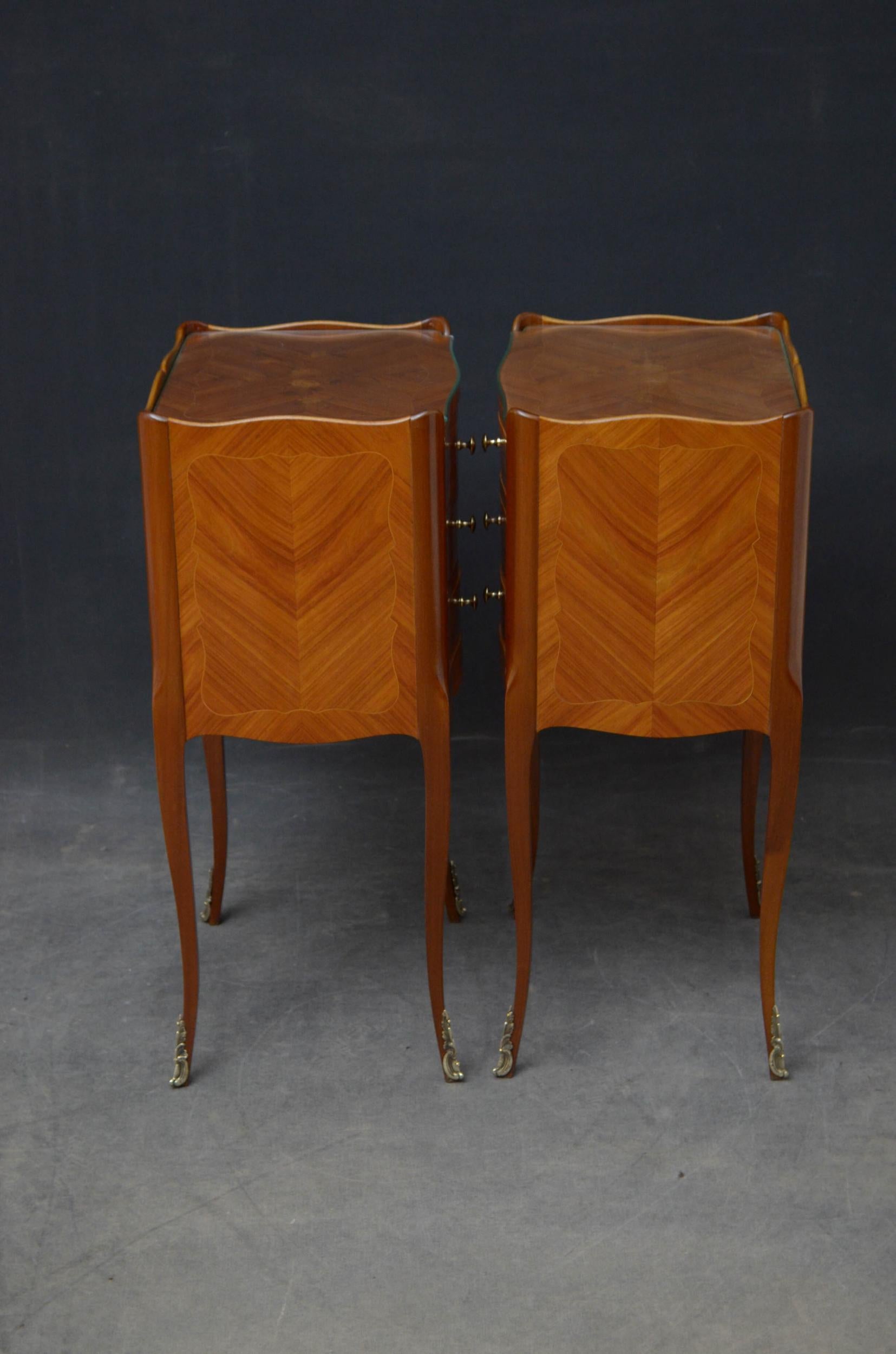 Pair of Kingwood Bedside Cabinets Chests 3