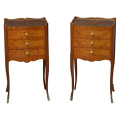 Vintage Pair of Kingwood Bedside Cabinets Chests