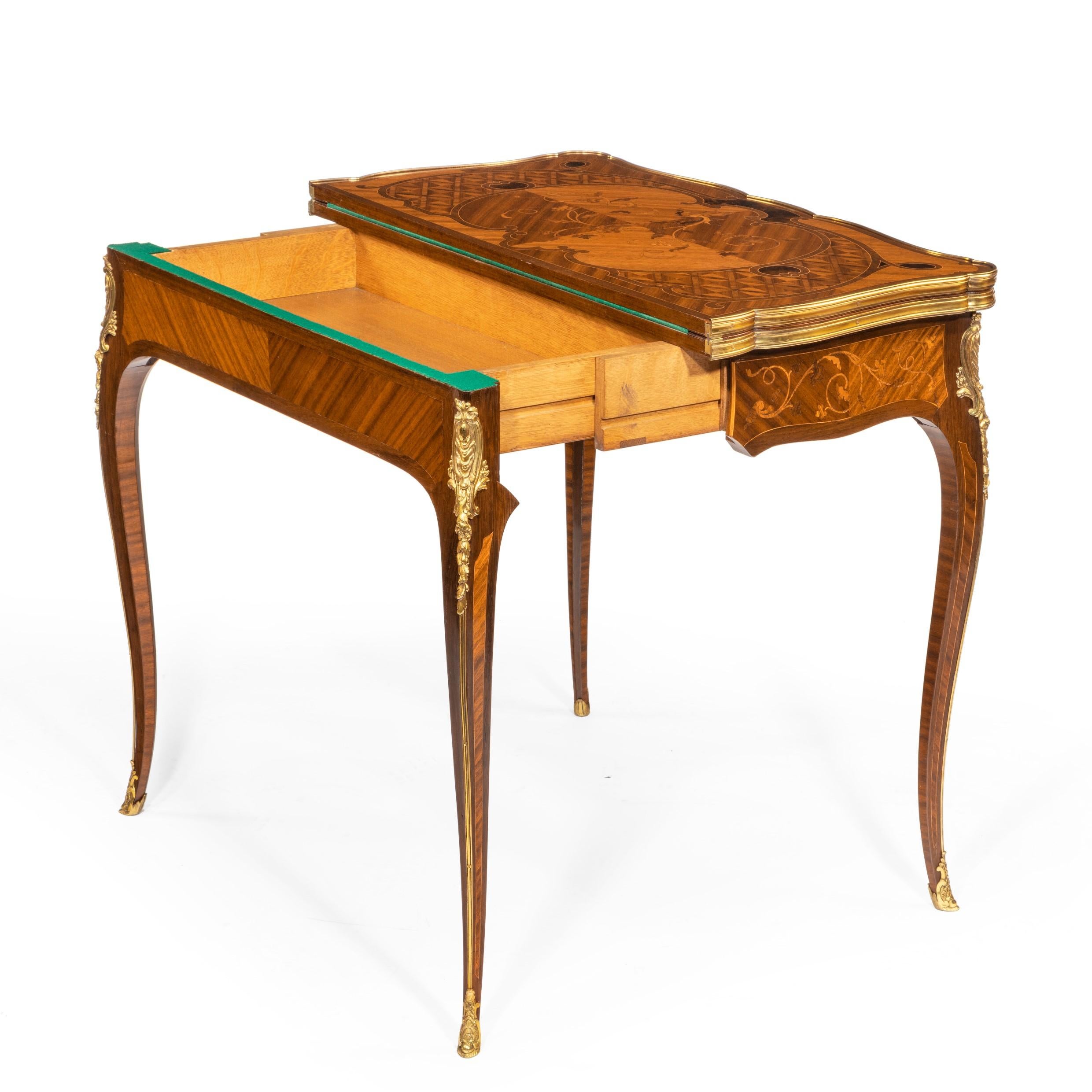 Late 19th Century Pair of Kingwood Card Tables by G. Durand For Sale