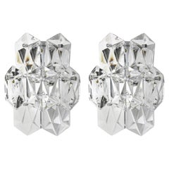 Coppia di lampade Kinkeldey in cromo e cristallo, 1960