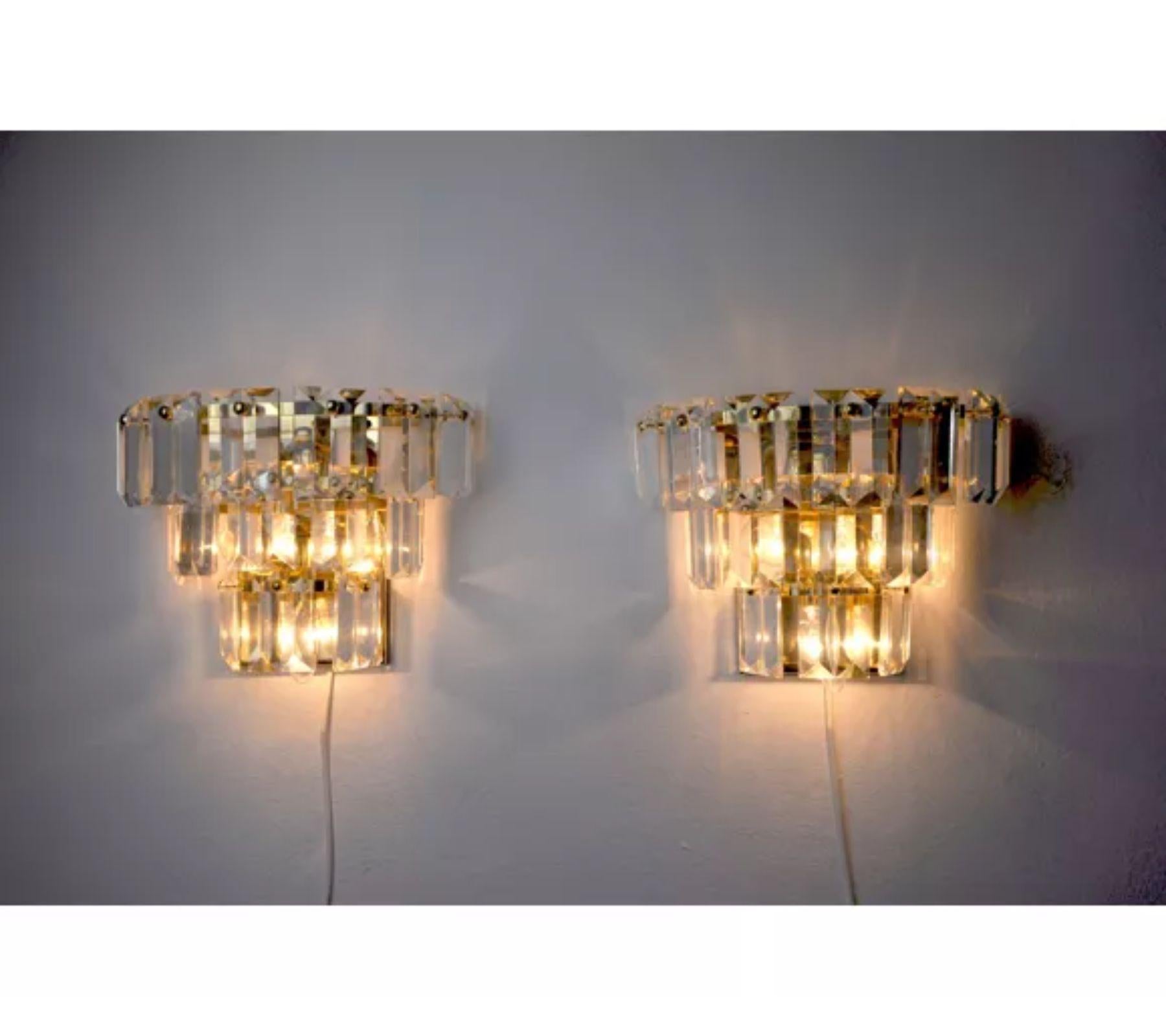 Late 20th Century Pair of Kinkeldey Sconces, Germany, 1970 For Sale