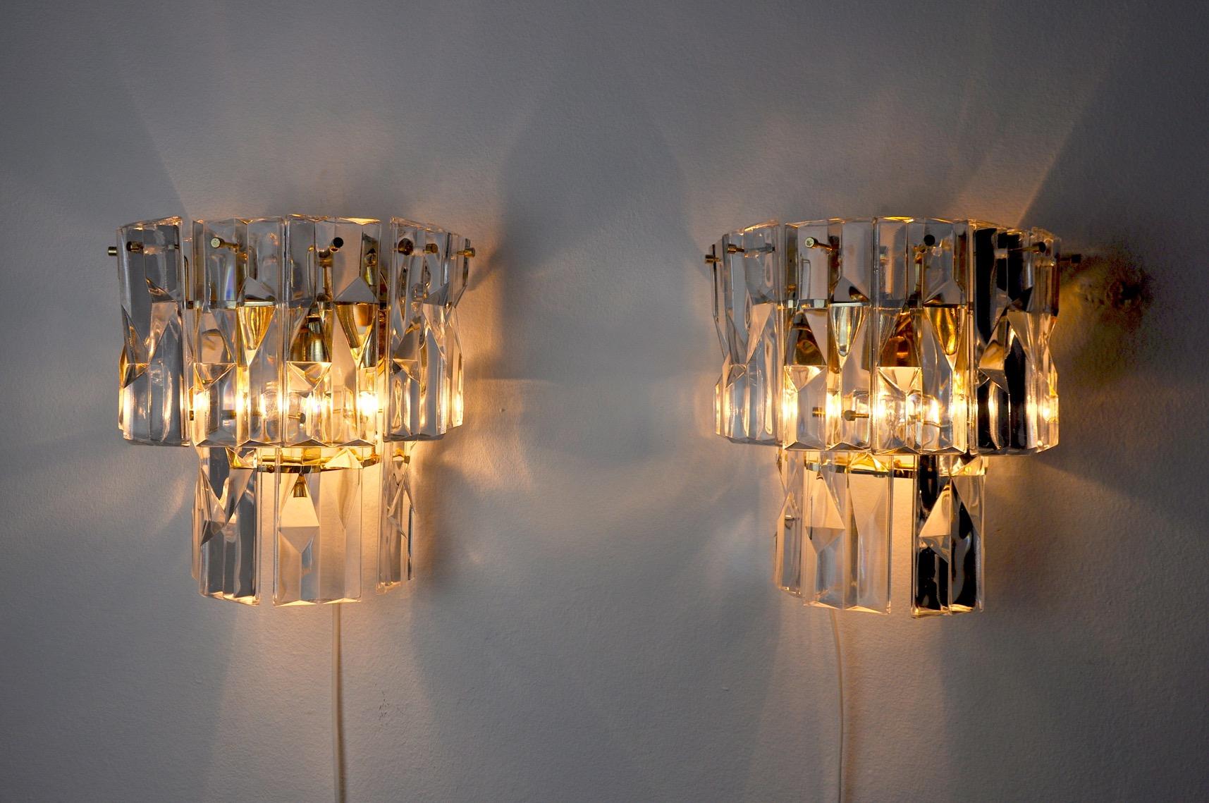 Late 20th Century Pair of Kinkeldey Wall Lamps Germany 1970 For Sale
