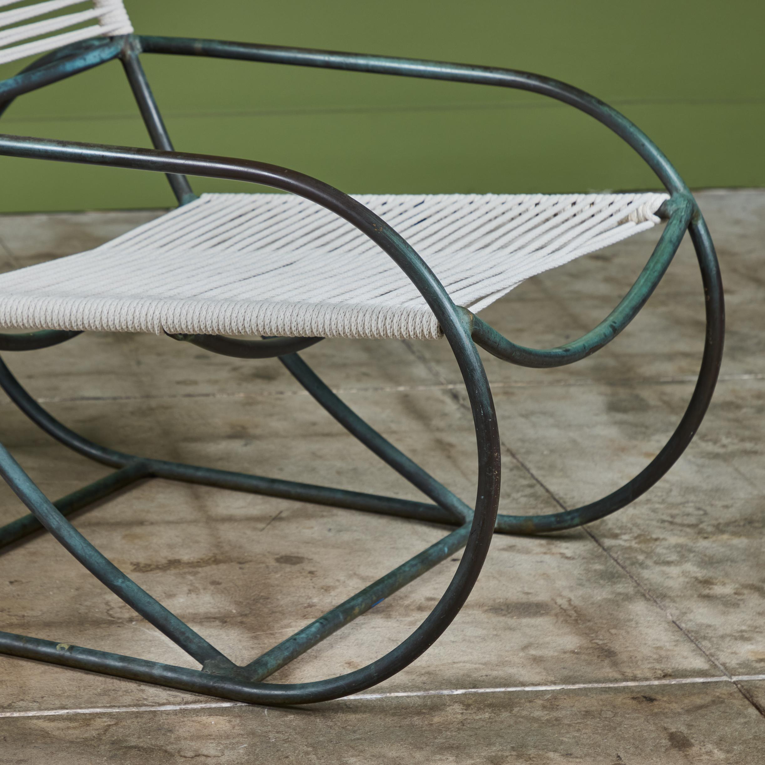 Paire de chaises longues de patio en bronze Kipp Stewart pour Terra 2