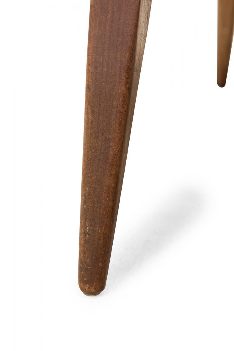 Pair of Kipp Stewart for Directional Walnut, Cane Upholstered Lounge Chairs In Good Condition In Queens, NY