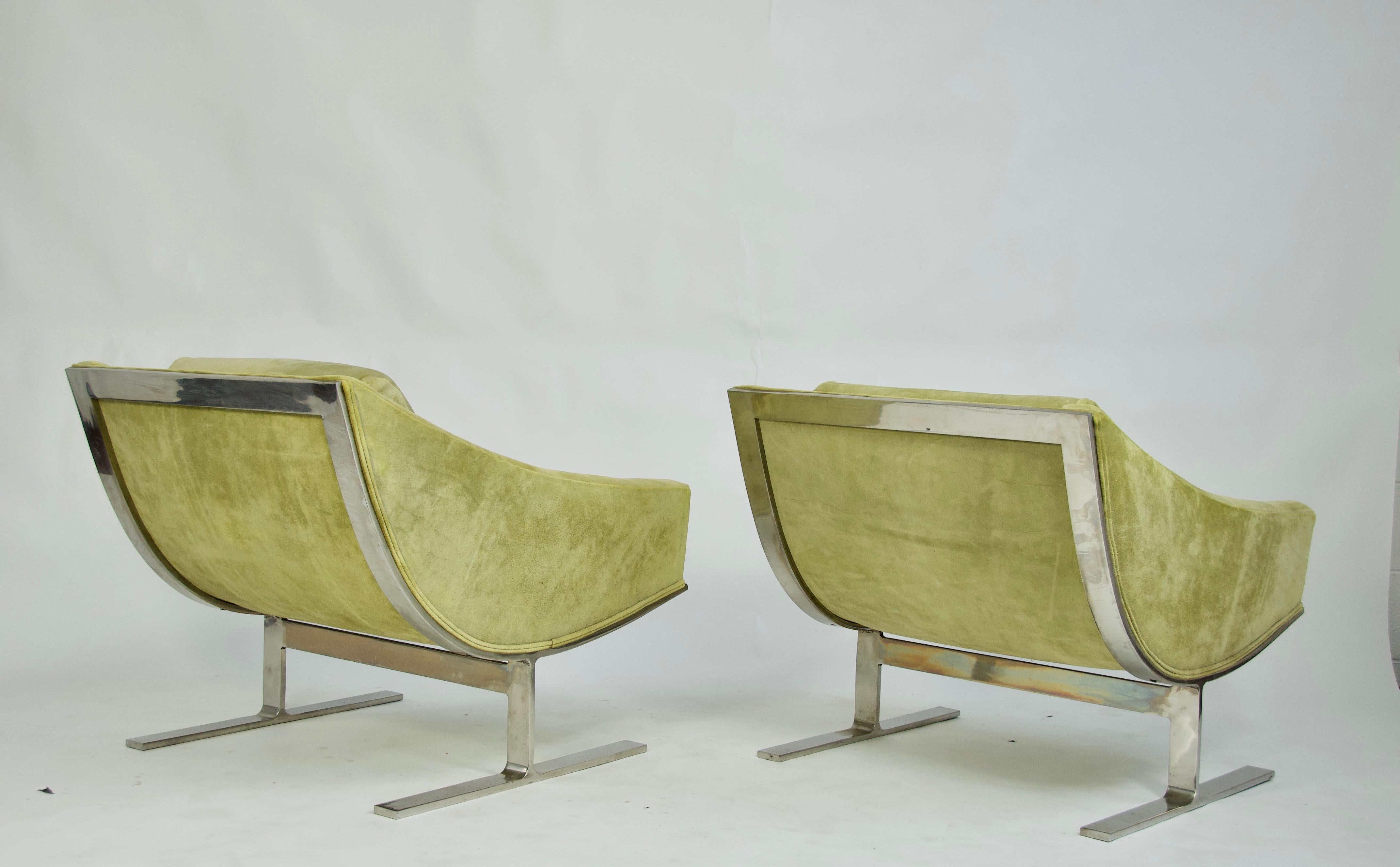 American Pair of Kipp Stewart Lounge Chairs For Sale