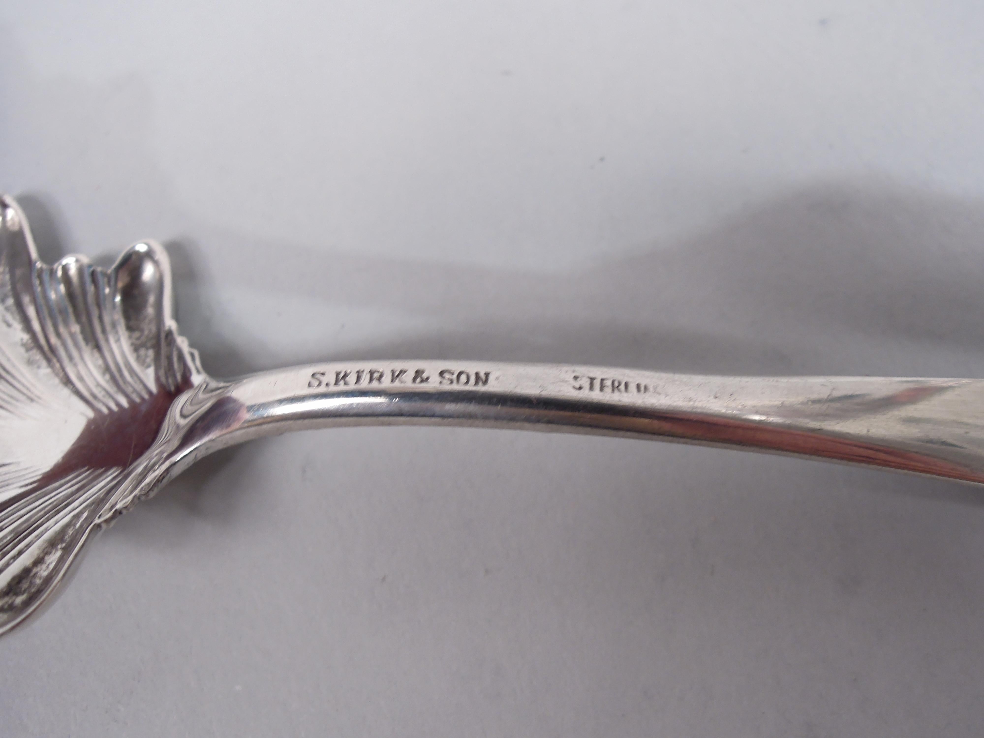 Pair of Kirk Repousse Sterling Silver Ice Tongs For Sale 2