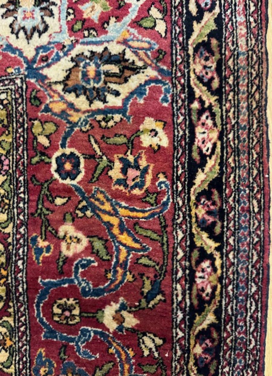 Wool Pair of Kirman rugs For Sale