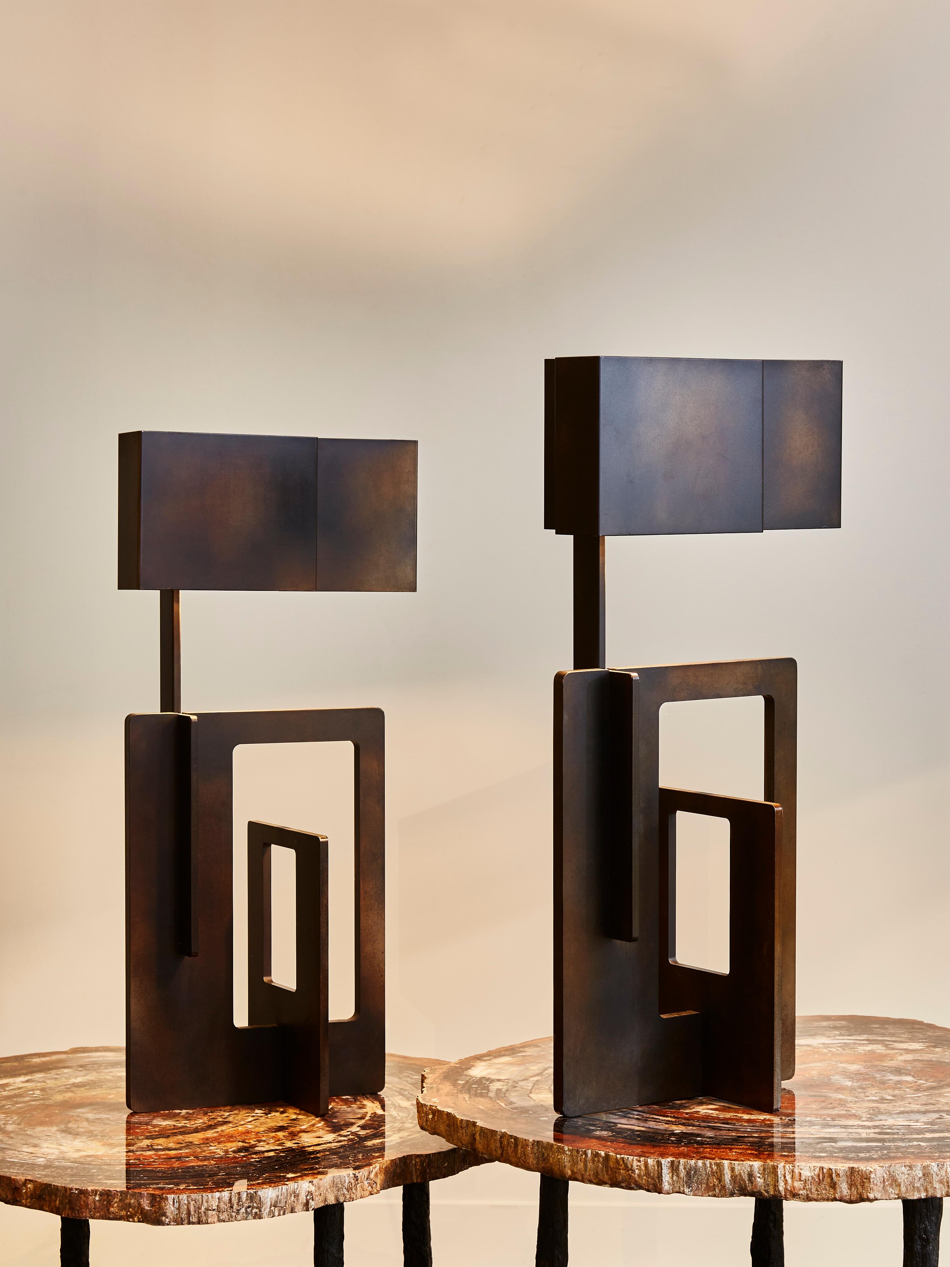 Modern Pair of Kit Table Lamps by Esperia For Sale