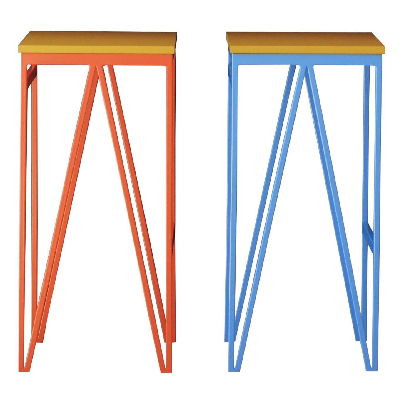 Pair of Kitchen Counter Stools Bar Stools, Tall Color Play Stools