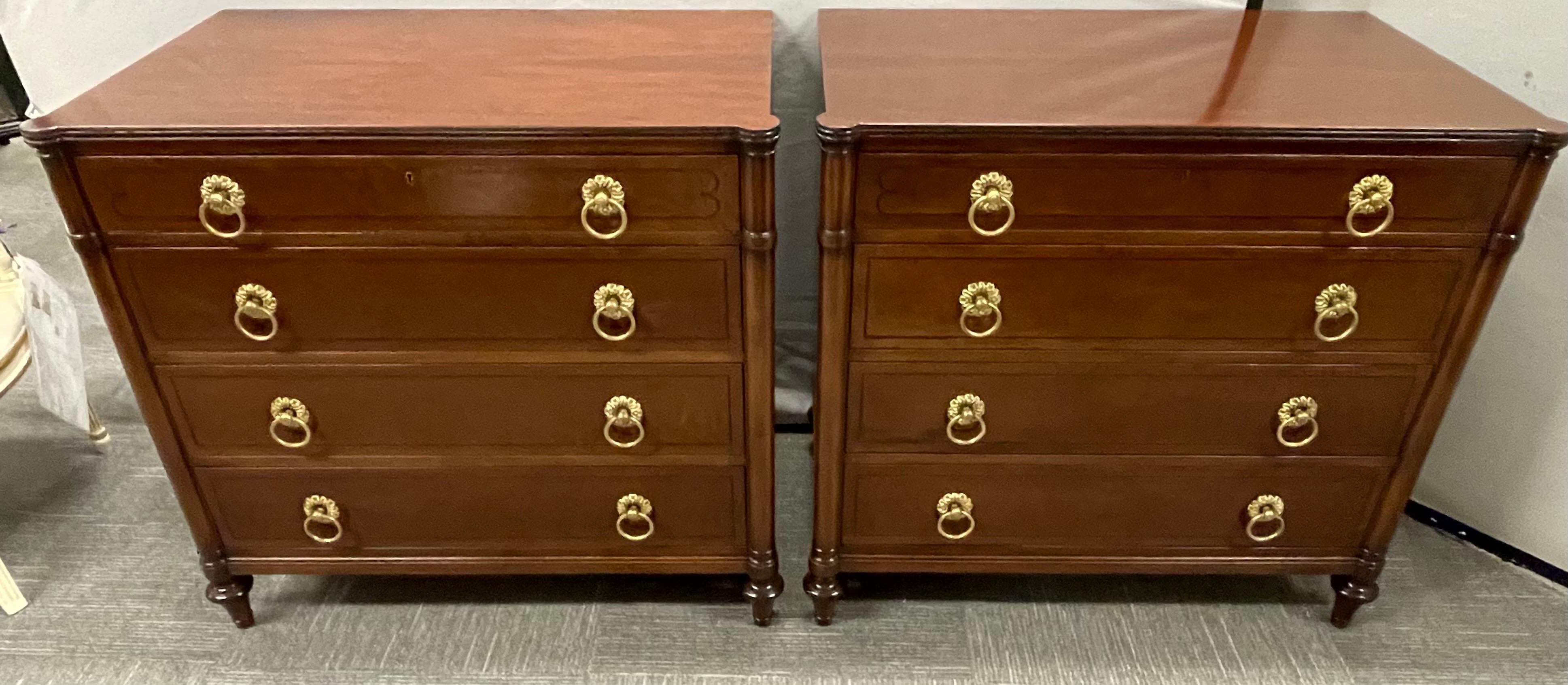American Pair of Kittinger Commodes, Nightstands or Chests