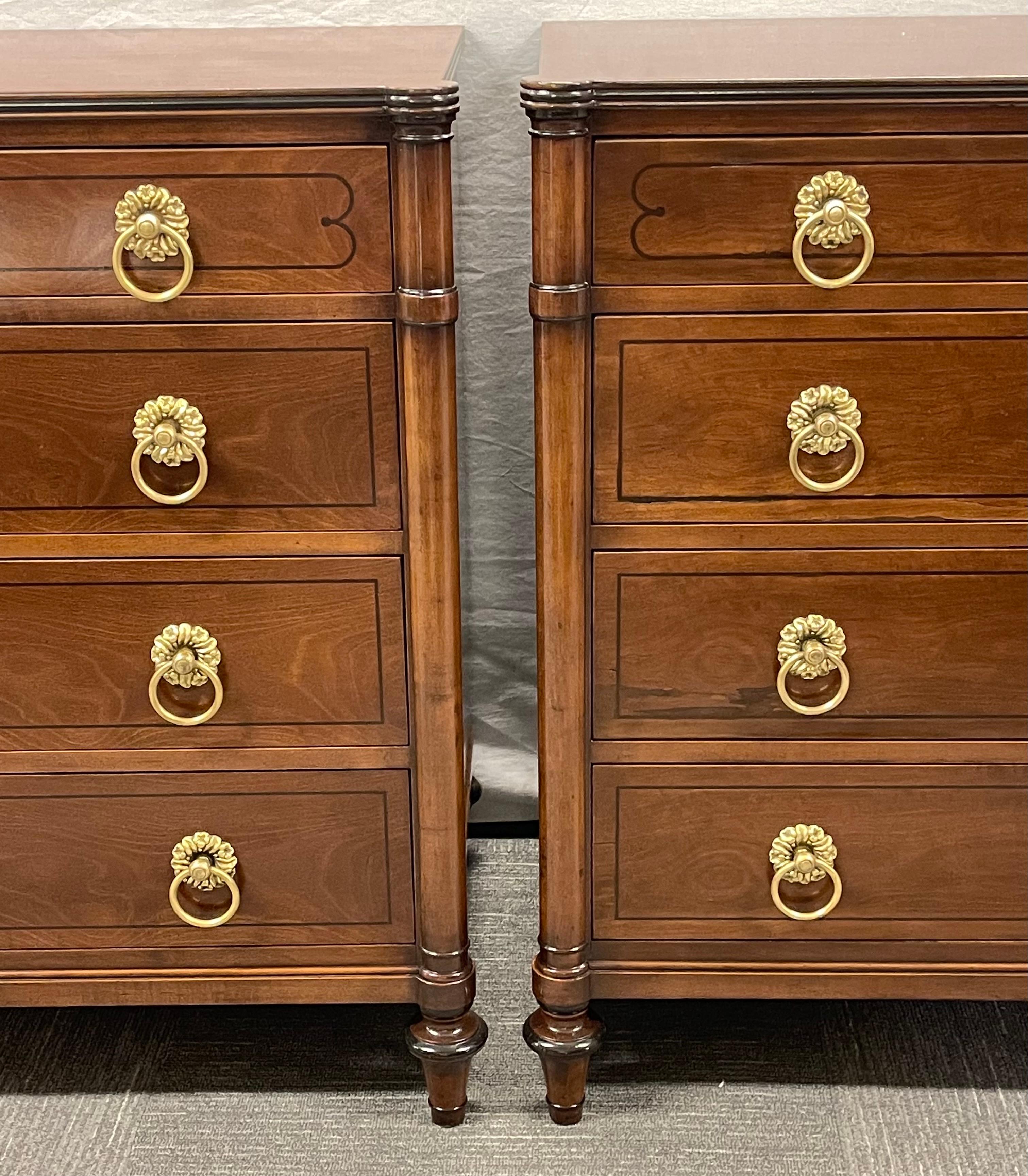 Pair of Kittinger Commodes, Nightstands or Chests In Good Condition In Stamford, CT