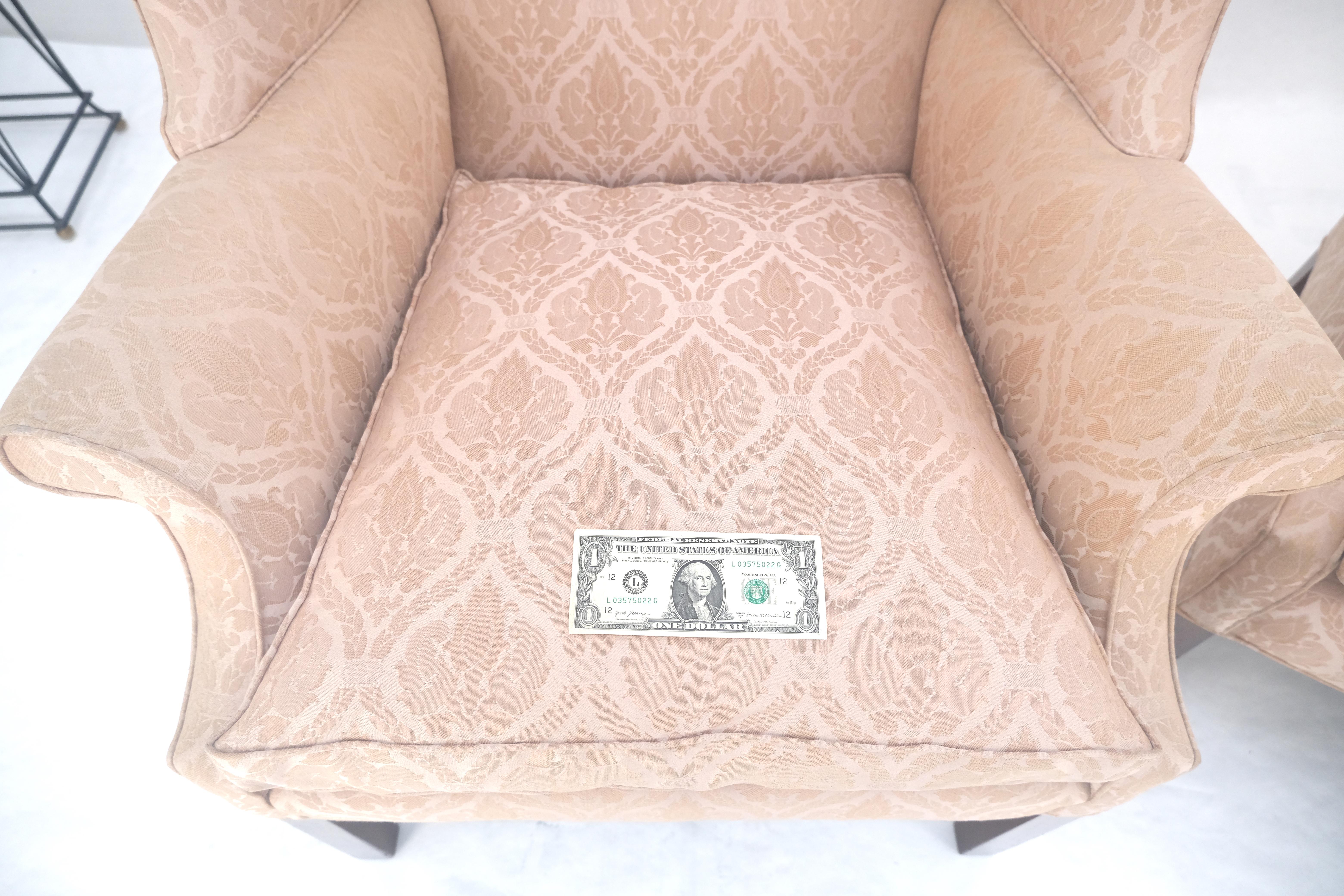 Pair of Kittinger Style Tall Wingback Chairs Mint Frames as is Upholstery For Sale 8