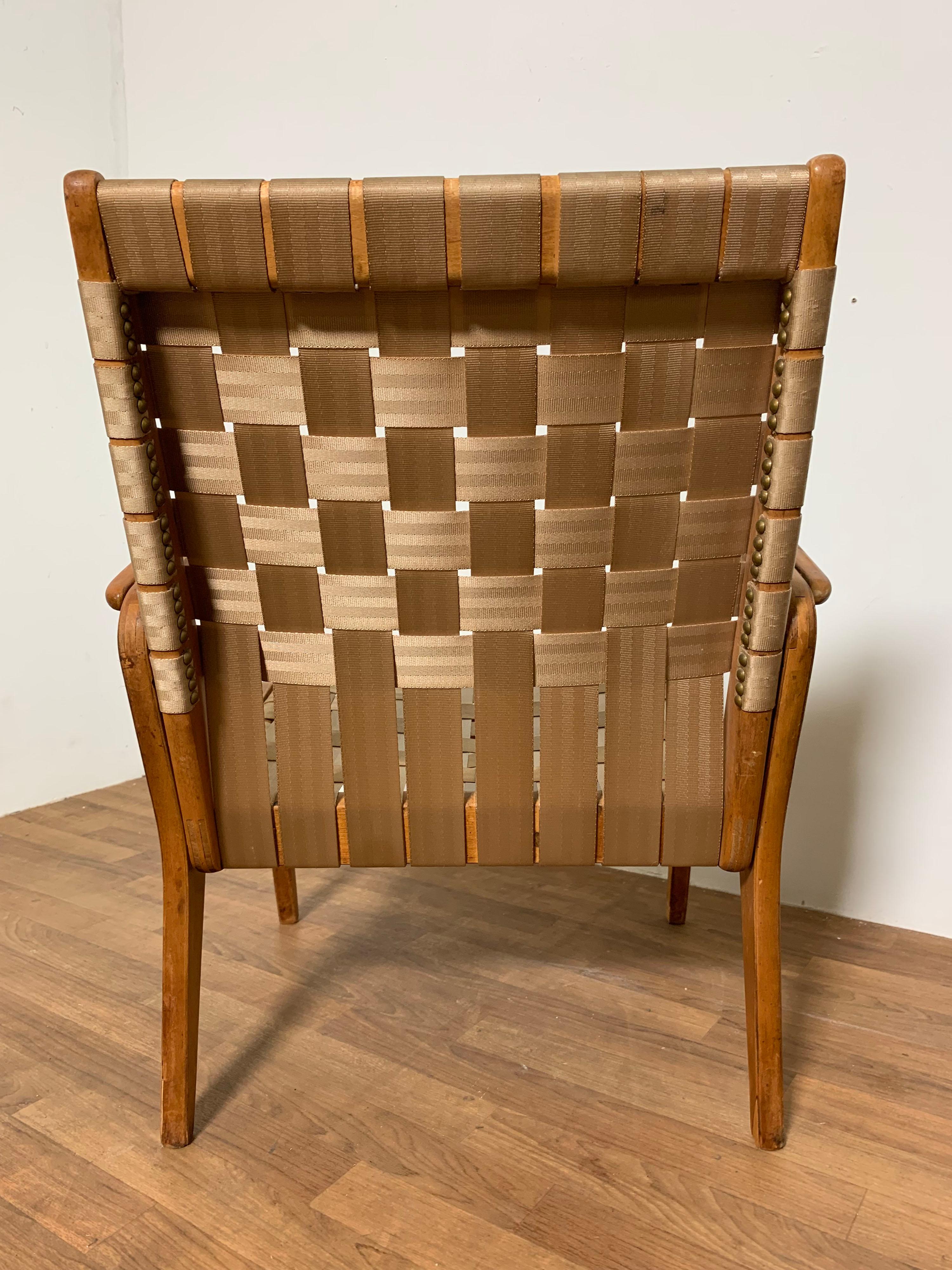 Nylon Pair of Klaus Grabe Style Lounge Chairs Circa 1950s