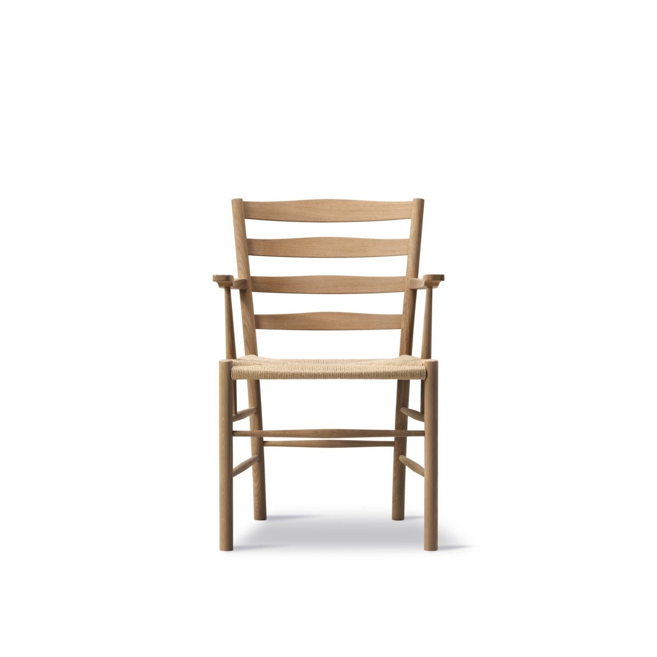 Latvian Pair of Klint Armchairs-Oiled Oak/Natural Paper Cord-Kaare Klint for Fredericia For Sale