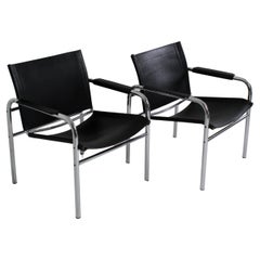 Paire de fauteuils en cuir "Klinte" de Tord Björklund, 1980