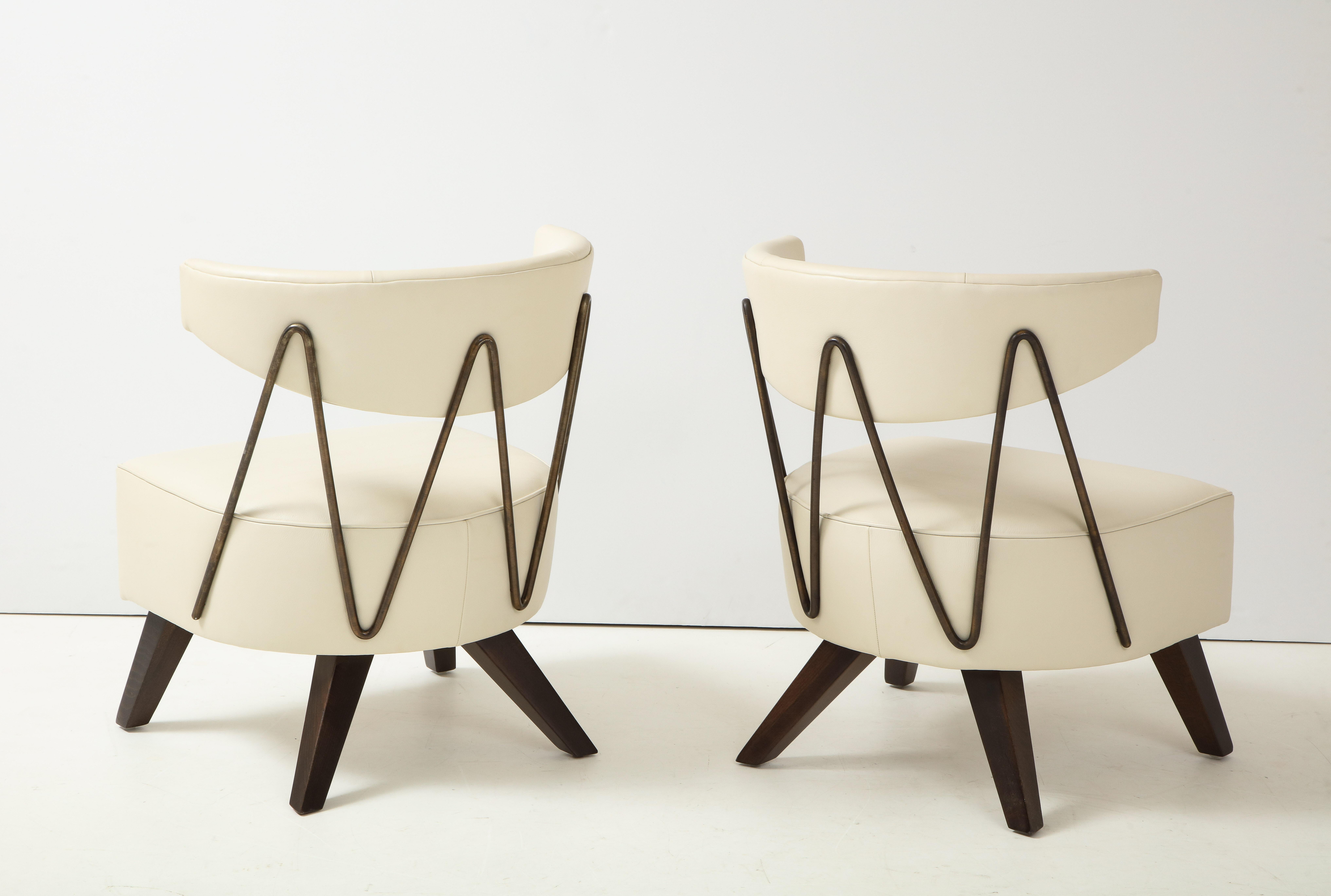 American Pair of Klismos Chairs in the Style / Attributed to Billy Haines