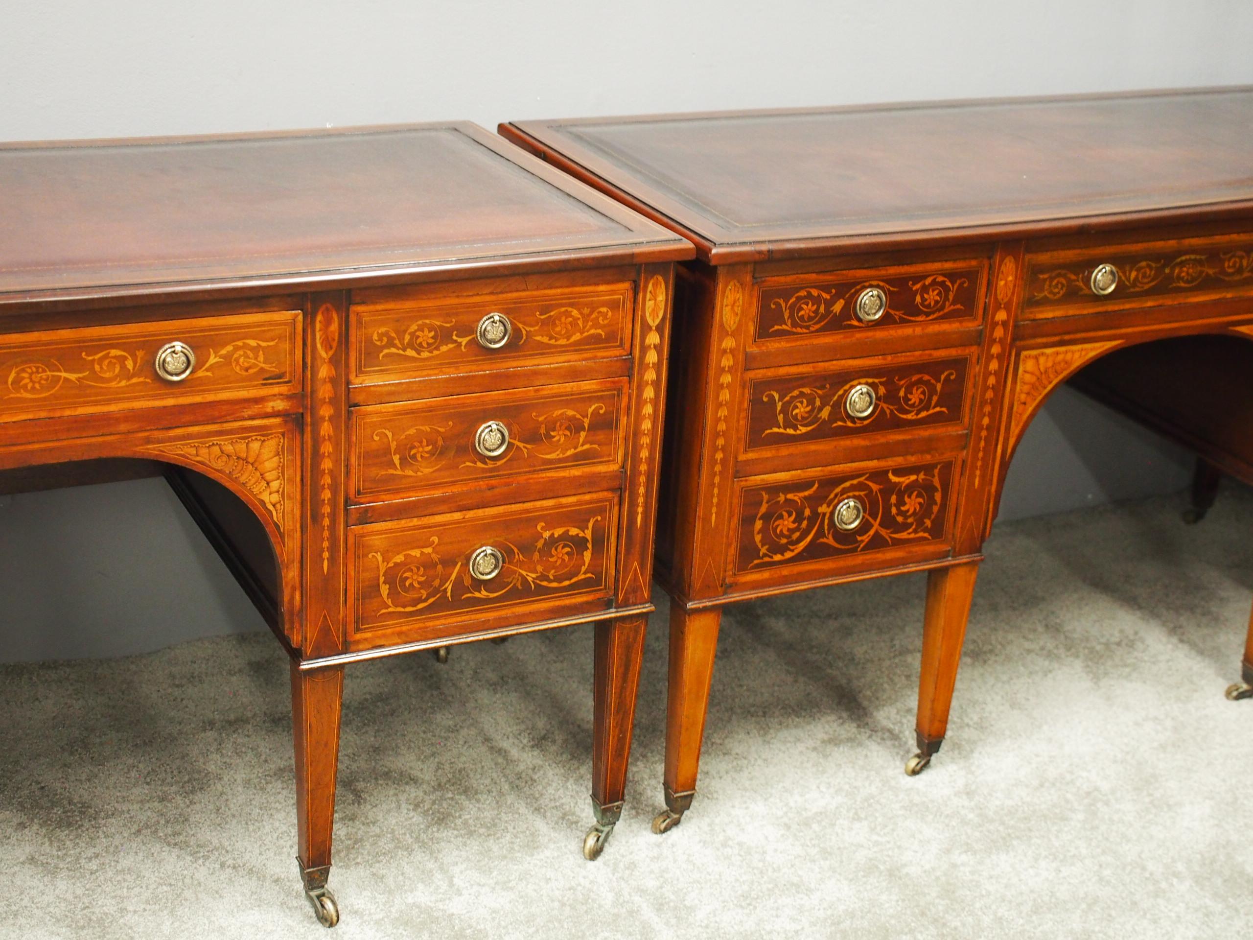 Pair of Kneehole Desks by Maple and Co. In Good Condition For Sale In Edinburgh, GB