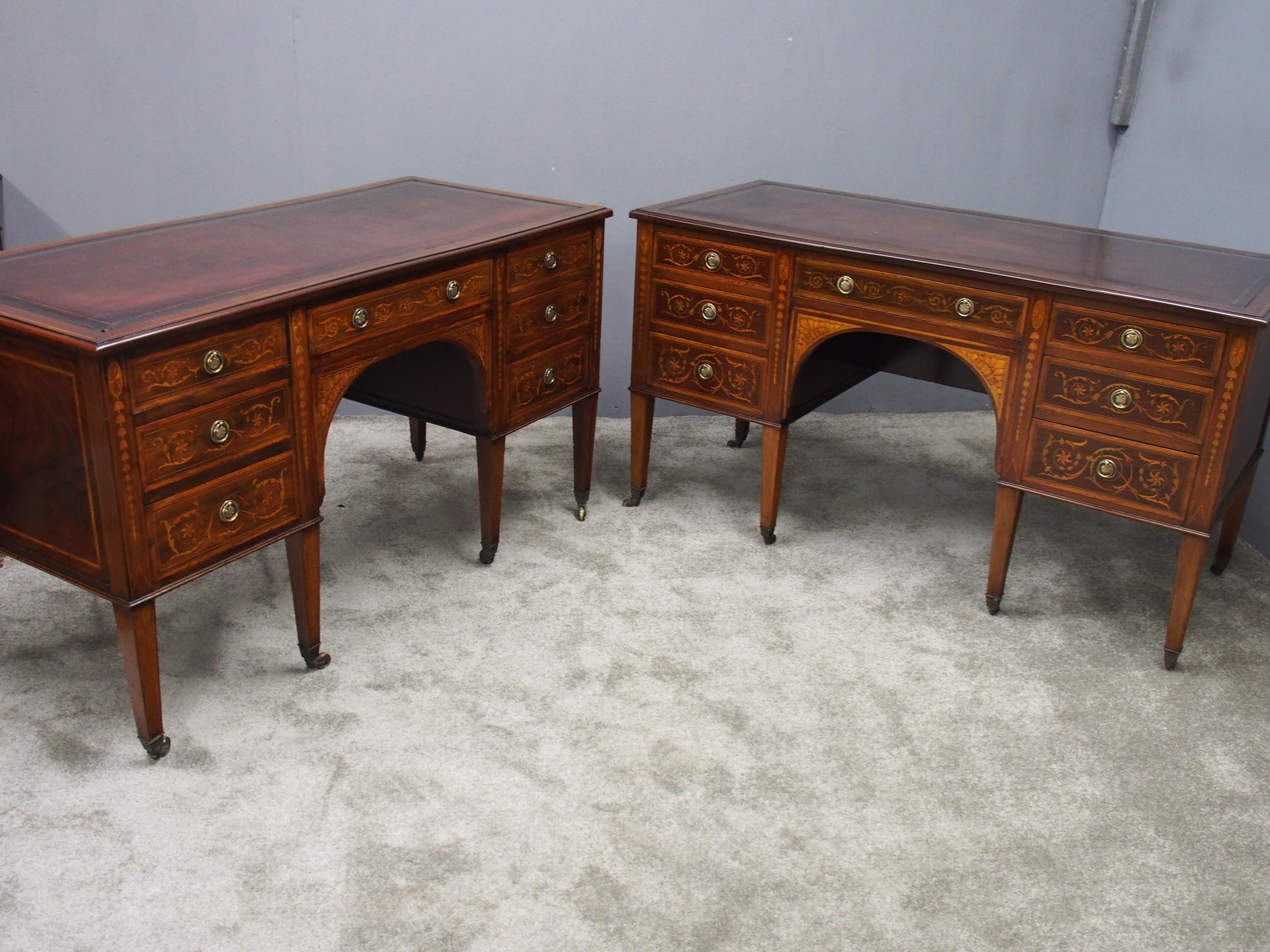 Pair of Kneehole Desks by Maple and Co. For Sale 1