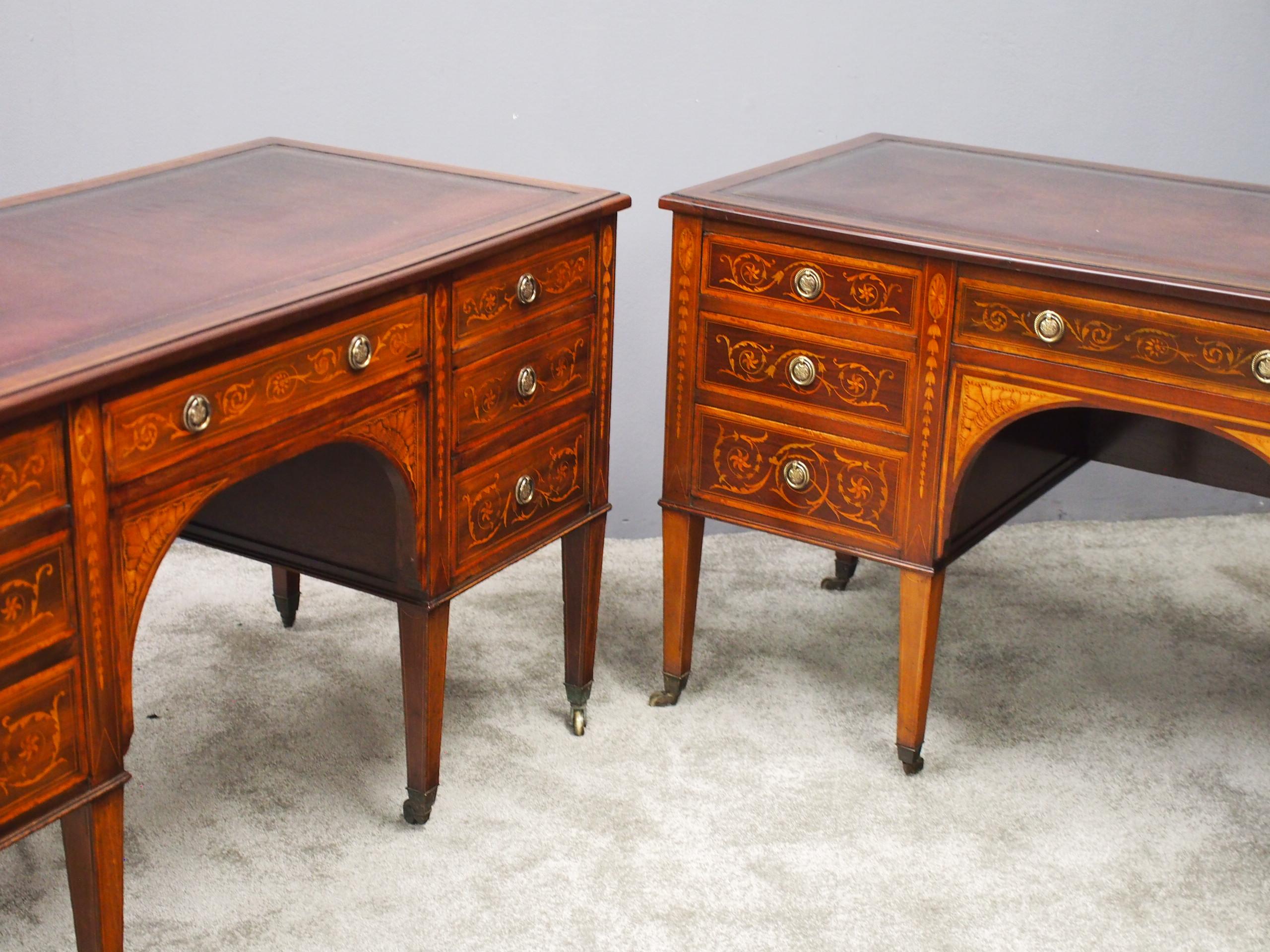 Pair of Kneehole Desks by Maple and Co. For Sale 3