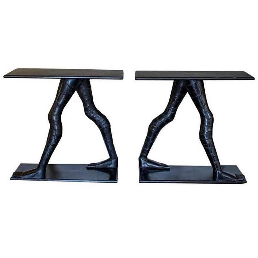 Pair of Knights Tables For Sale