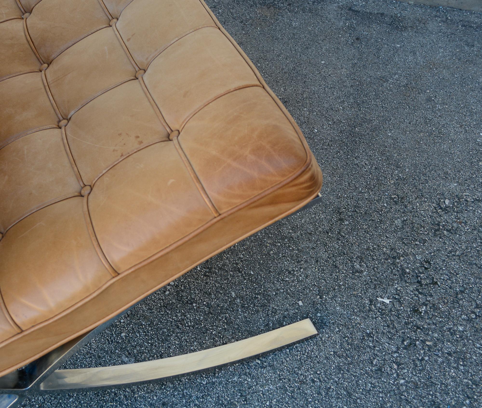 Pair of Knoll Barcelona Chairs by Mies Van Der Rohe For Sale 9
