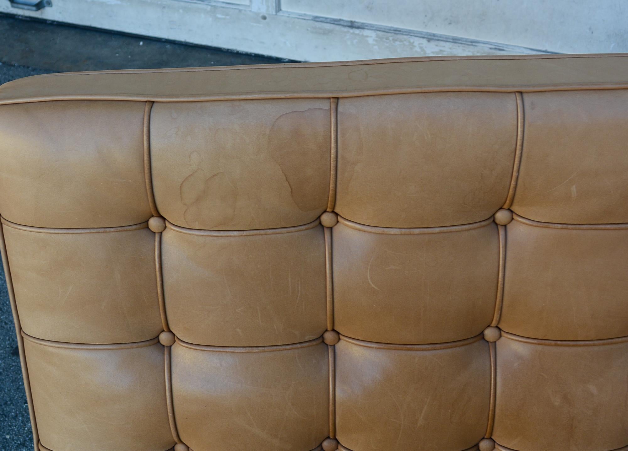 Stainless Steel Pair of Knoll Barcelona Chairs by Mies Van Der Rohe For Sale