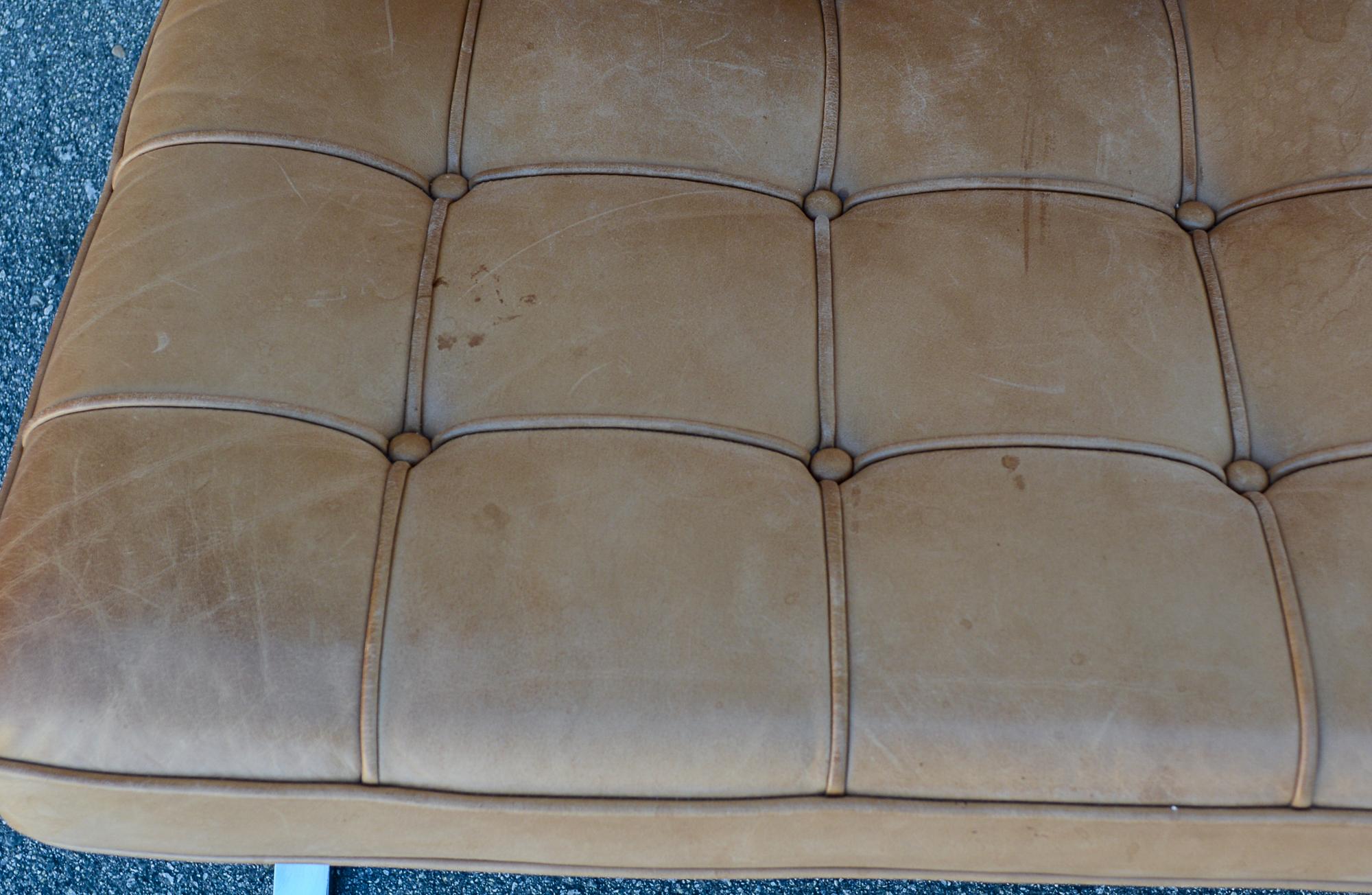Pair of Knoll Barcelona Chairs by Mies Van Der Rohe For Sale 1