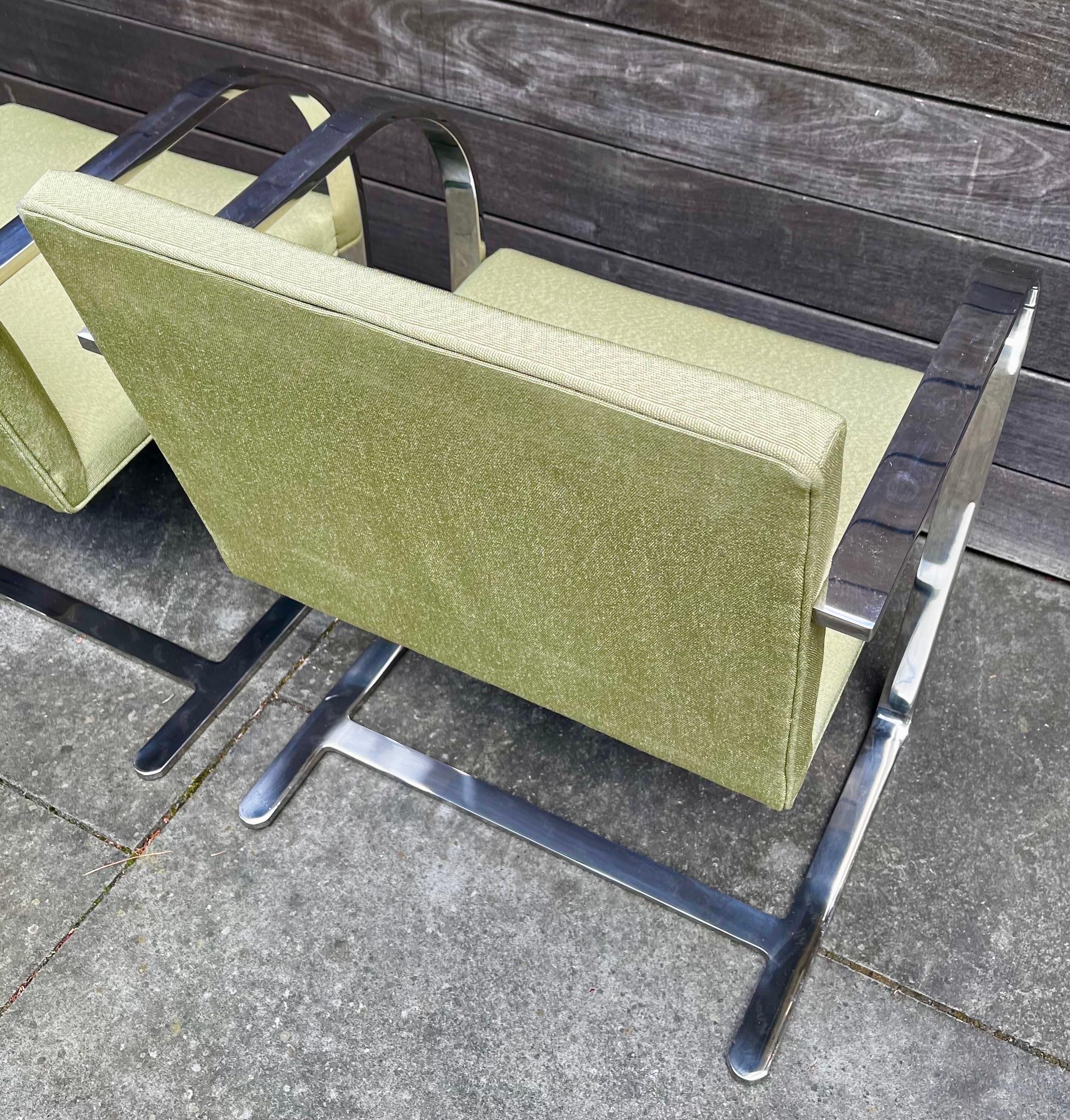 Paire de chaises de bar plates Knoll Brno par Mies van der Rohe en vente 5