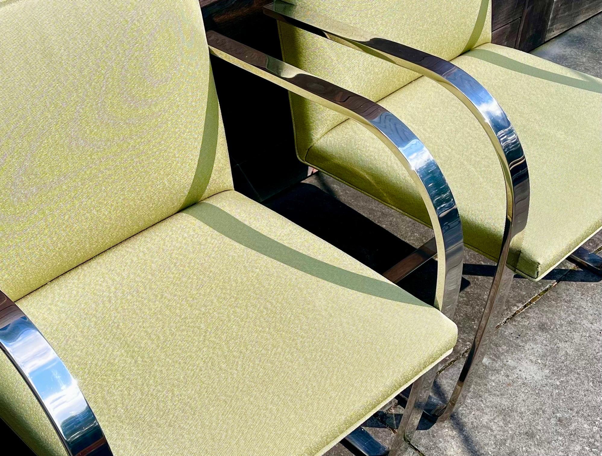 Paire de chaises de bar plates Knoll Brno par Mies van der Rohe en vente 10
