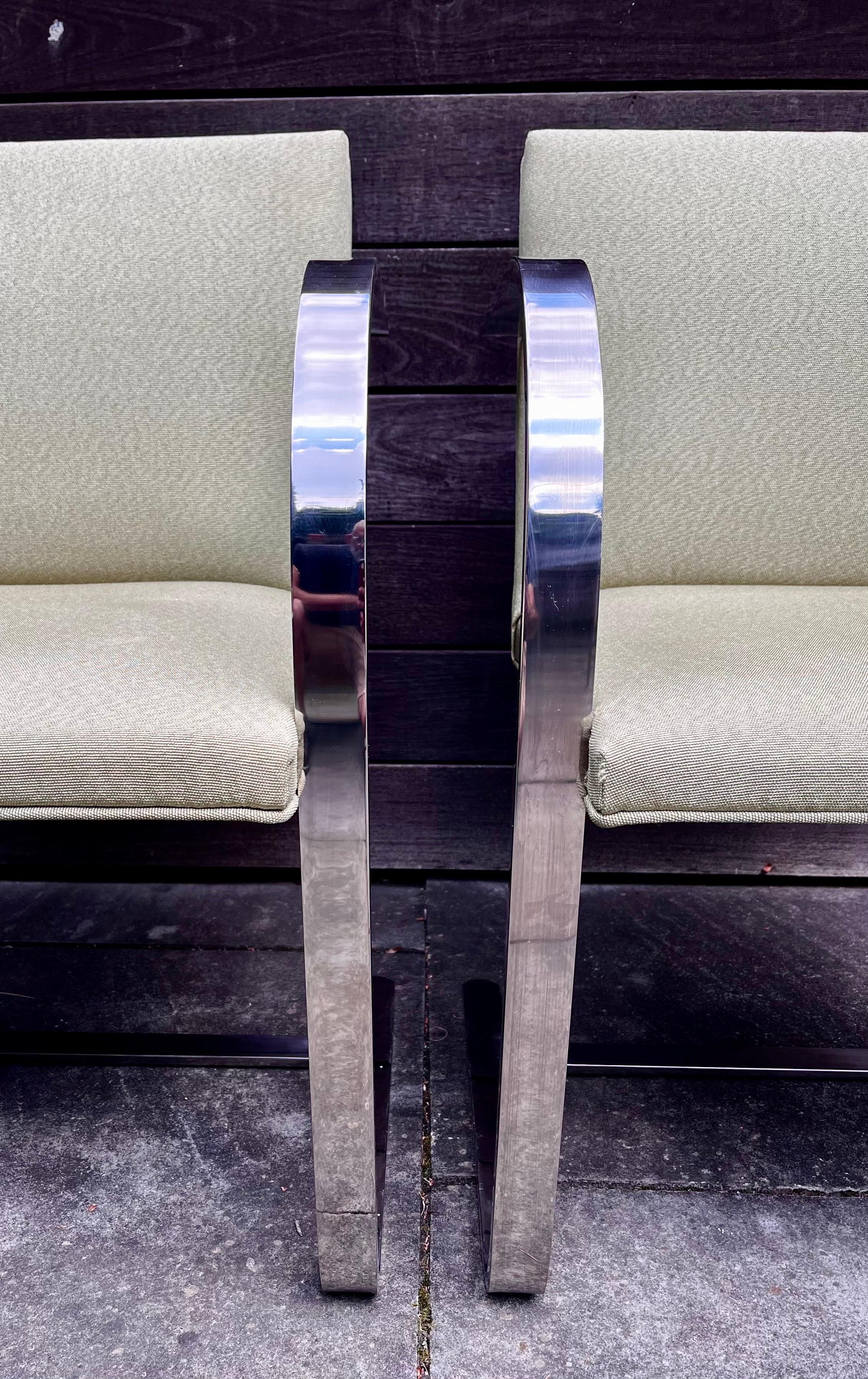 Américain Paire de chaises de bar plates Knoll Brno par Mies van der Rohe en vente